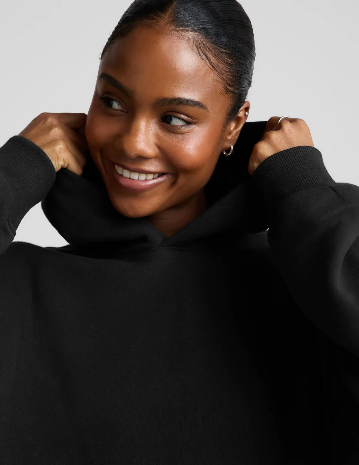 Beyond Yoga LuxeFleece 2.0 Hoodie hoodtröja Black bomull