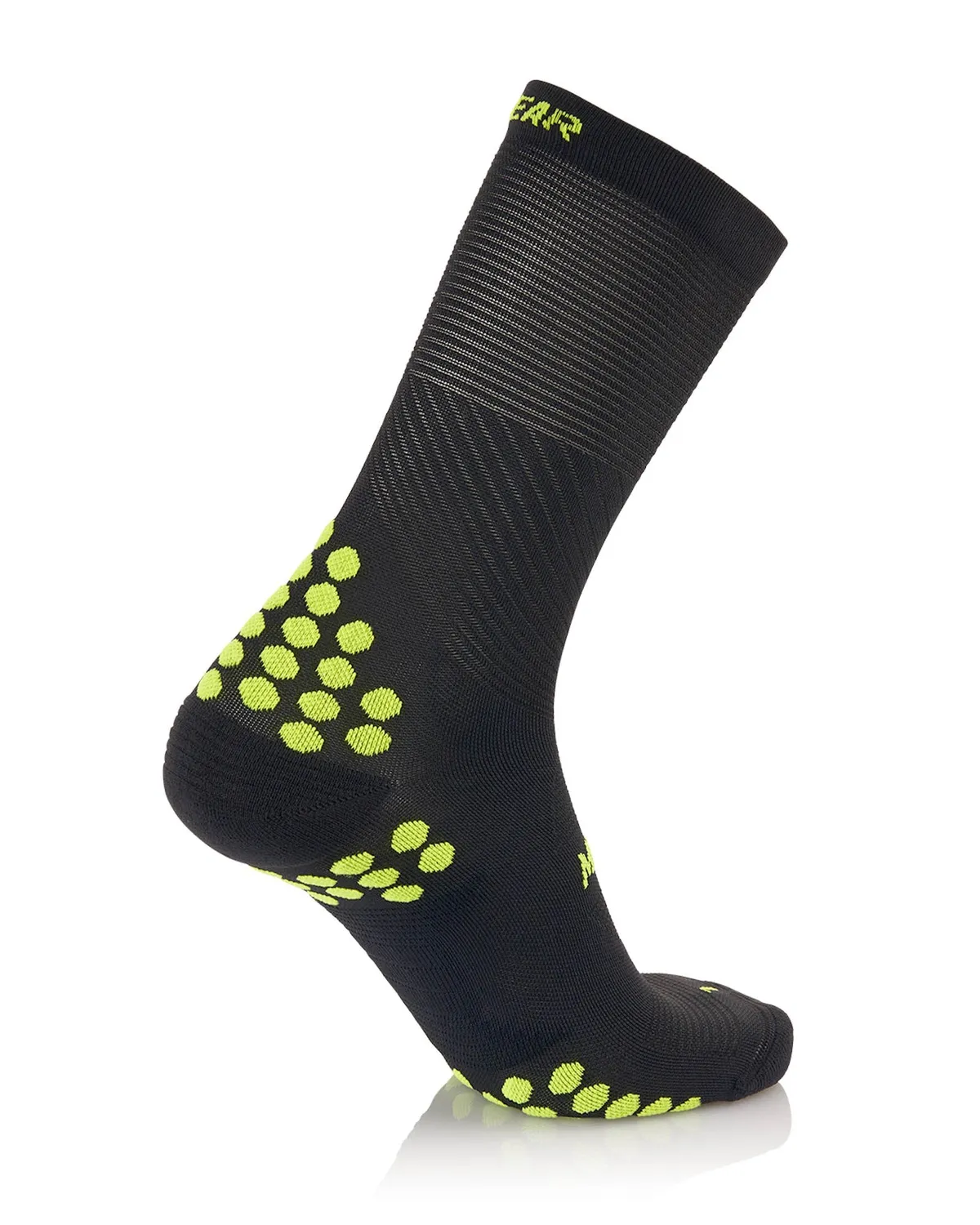 MB Wear Running Light Black Lime H20 löparstrumpor – hög
