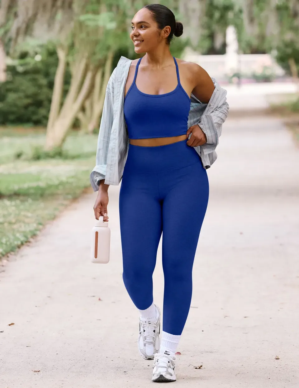 Beyond Yoga Spacedye Caught In The Midi High Waisted leggings Ultra Blue mjuk