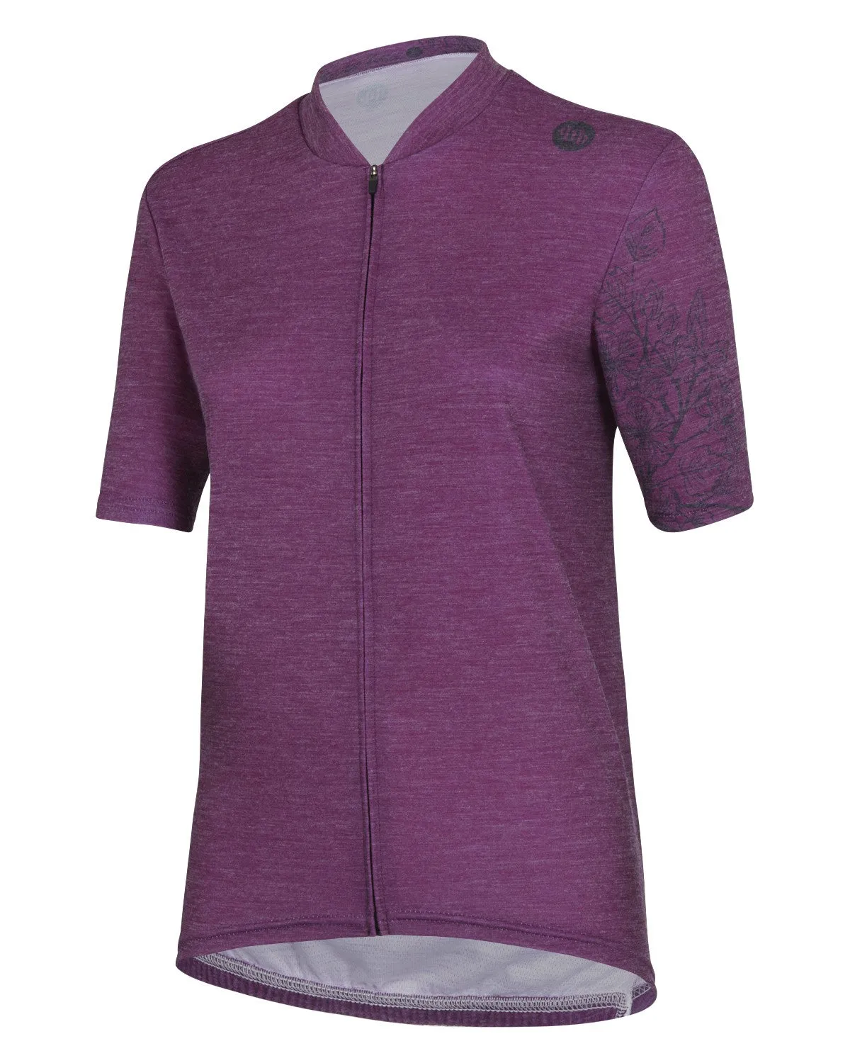 MB Wear Gravel Nature Violet Flowers cykeltröja ullblandning