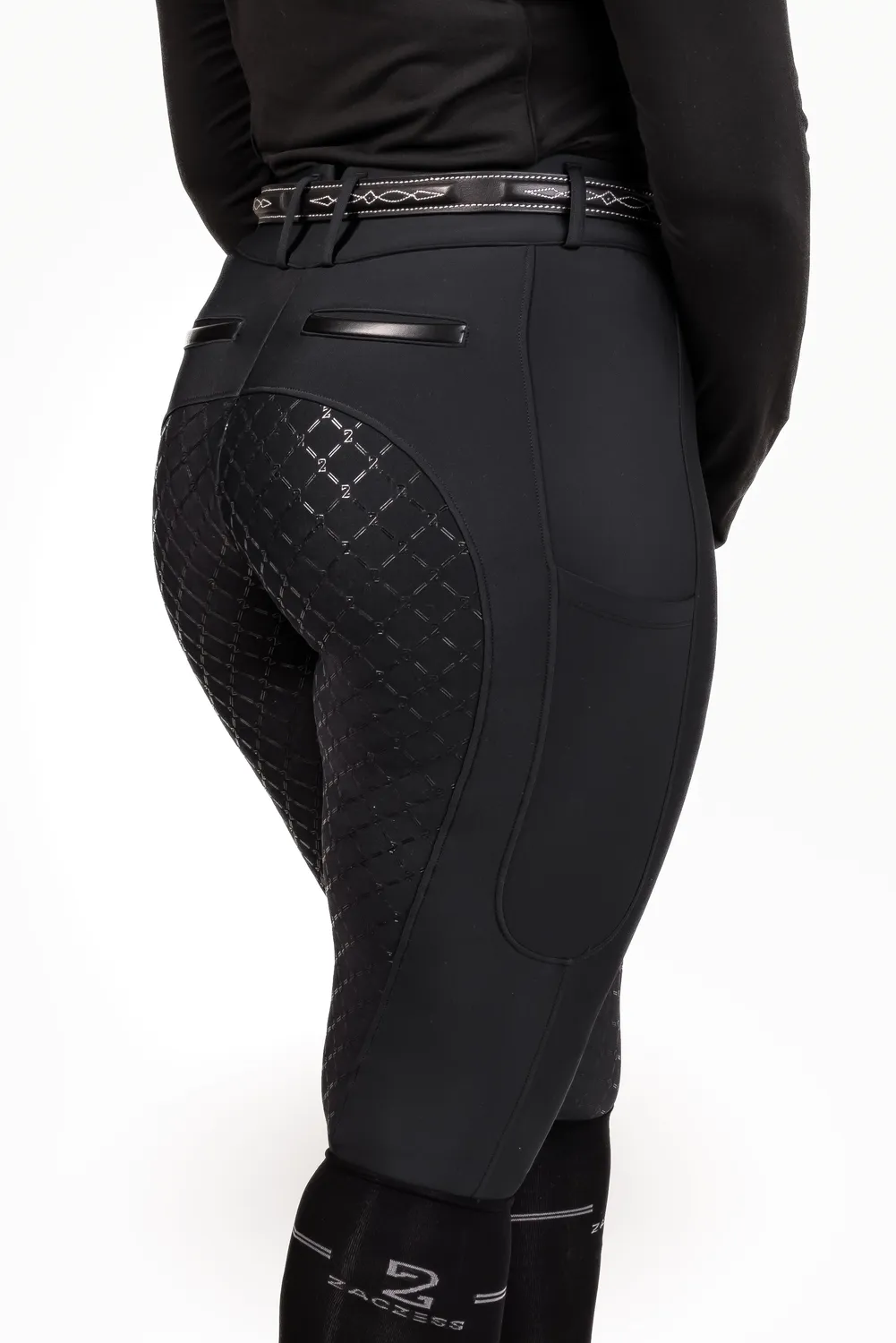 ZacZess Bombay Black Soft ridbyxor svart plus stretch 84% polyester