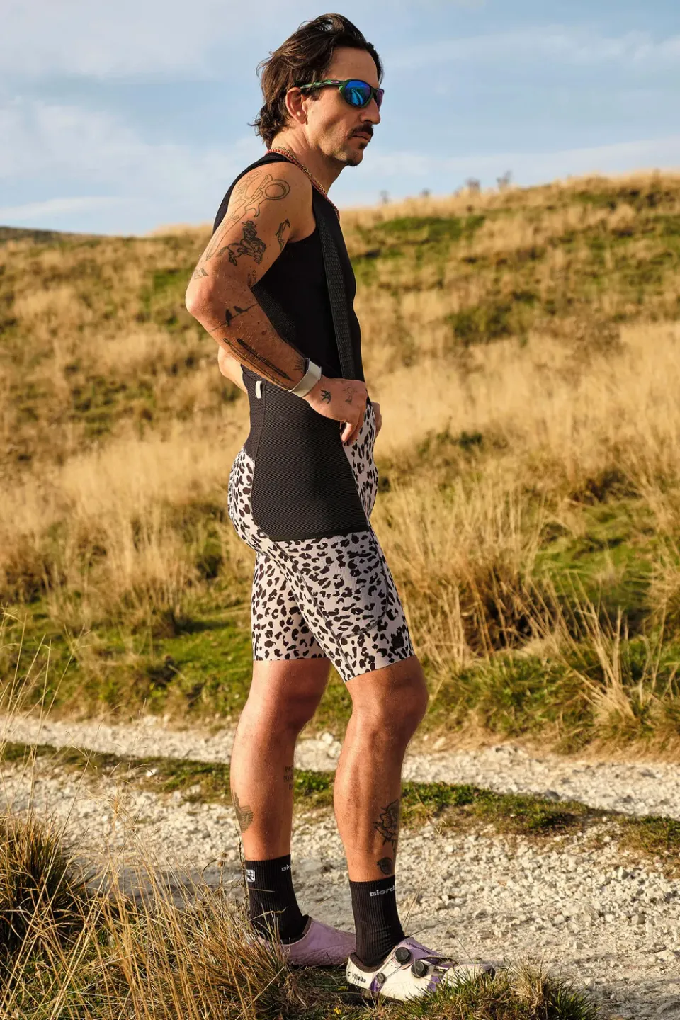 Giordana Beyond Gravel Leopard cargo bibshorts cordura