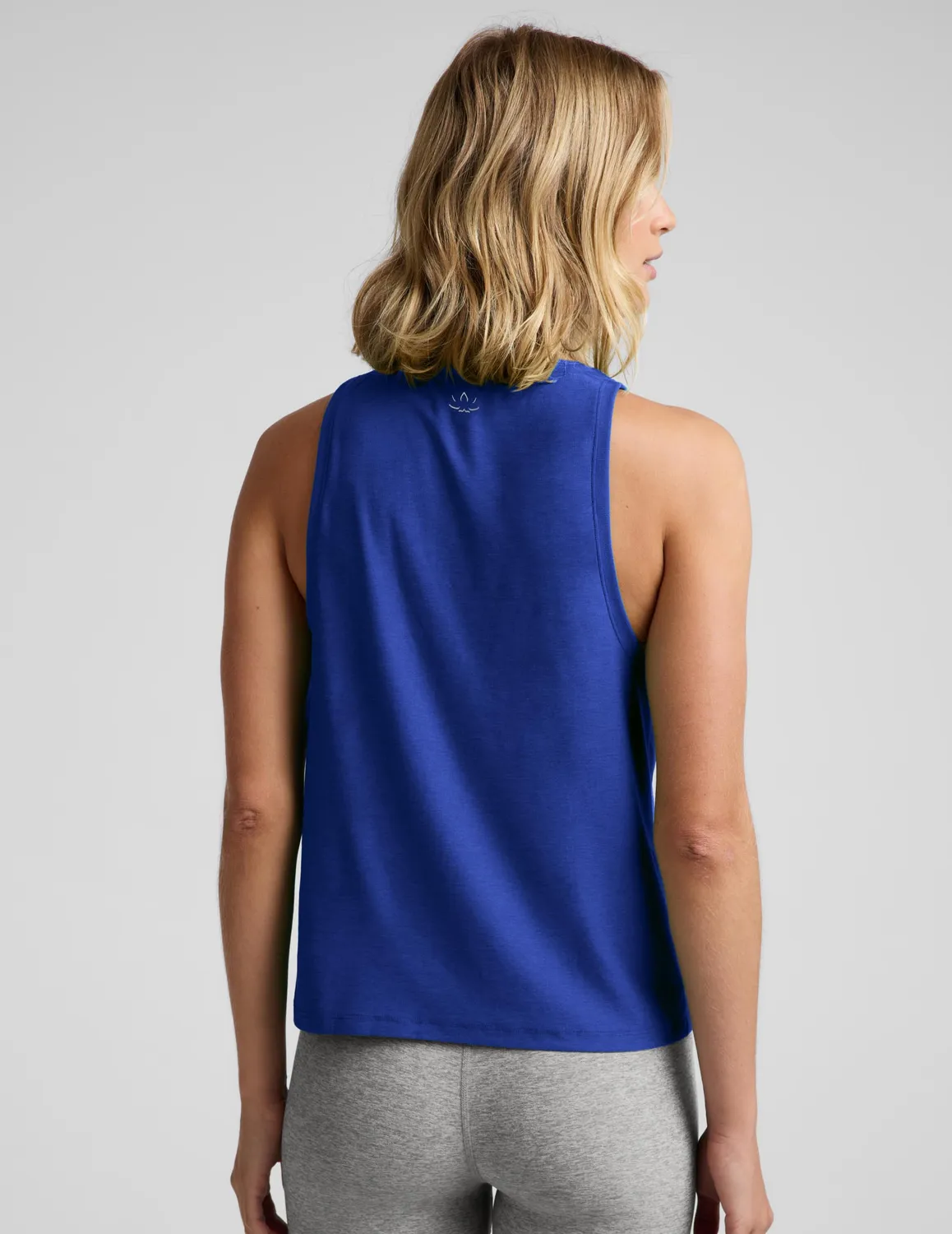 Beyond Yoga Featherweight Rebalance Tank linne Ultra Blue Heather lätt