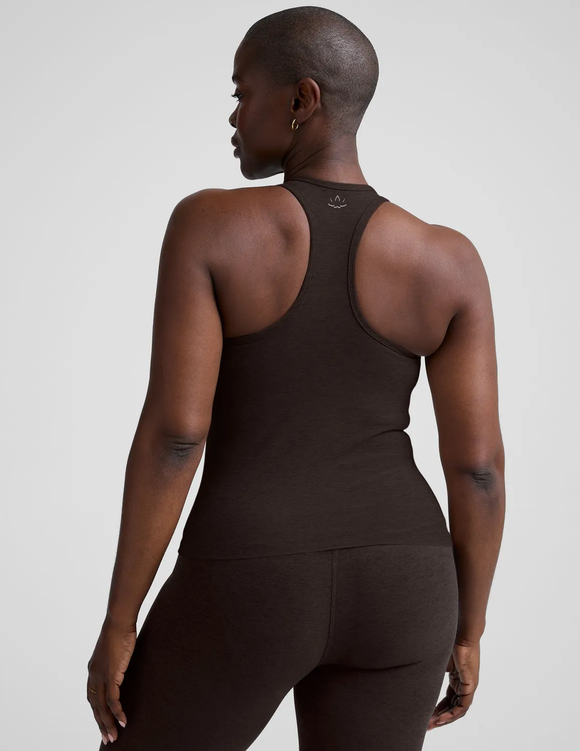 Beyond Yoga Spacedye Step Up Racerback träningslinne Dark Chocolate