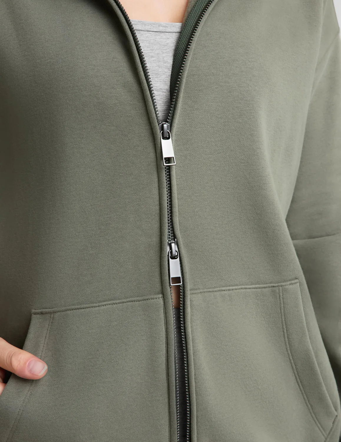 Beyond Yoga LuxeFleece Full Zip hoodie dusk basil fleece