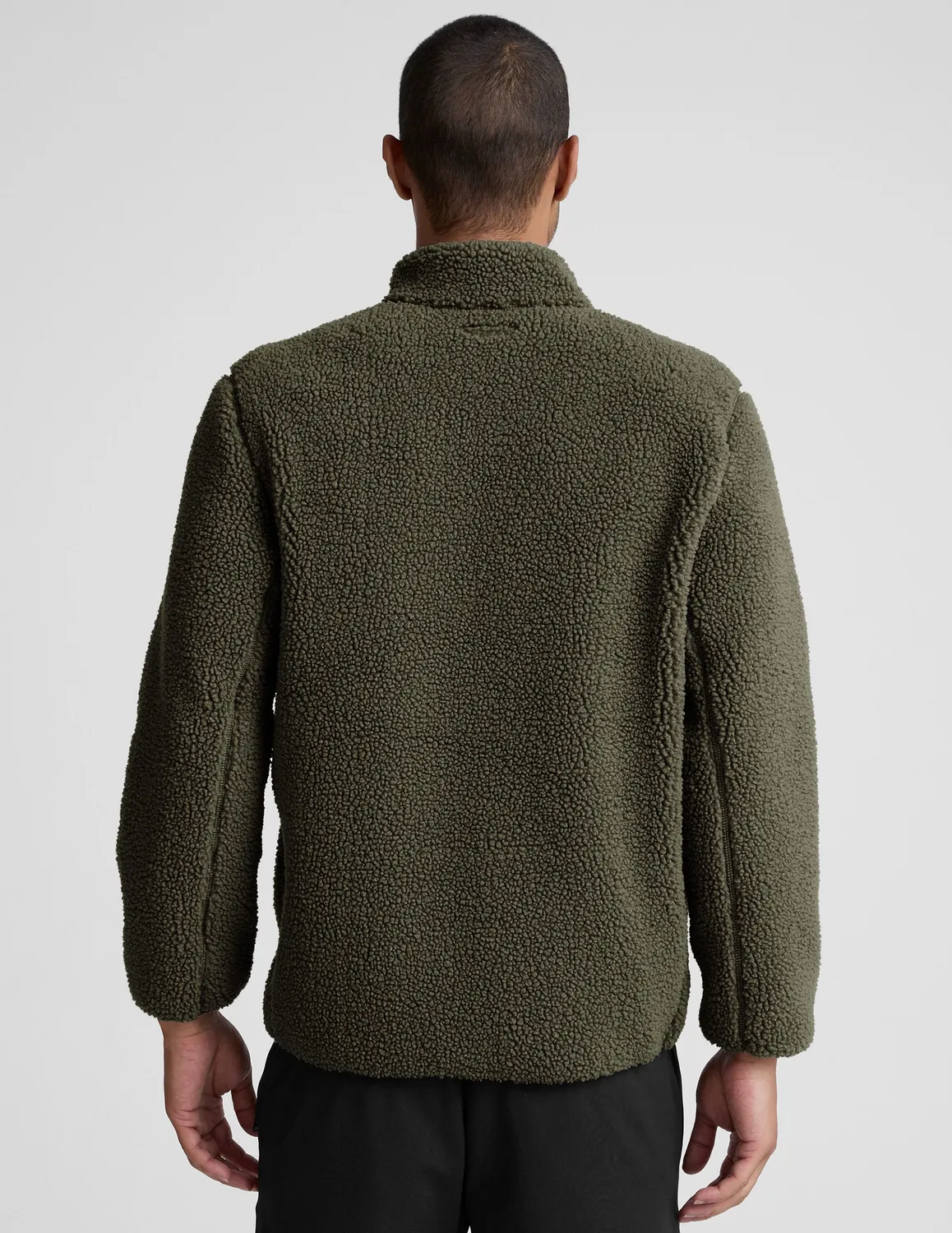 Beyond Yoga Boucle Fleece zipjacka Lush Olive varm