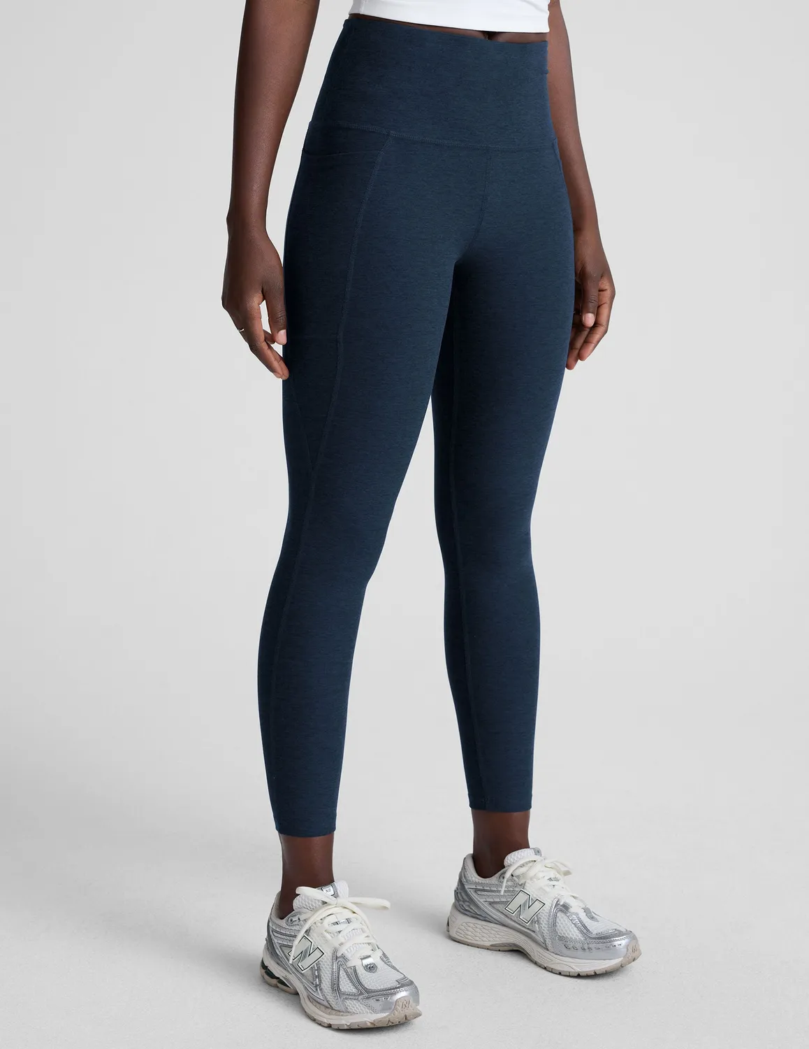 Beyond Yoga Spacedye Out Of Pocket Midi Legging träningstights mörkblå ficka