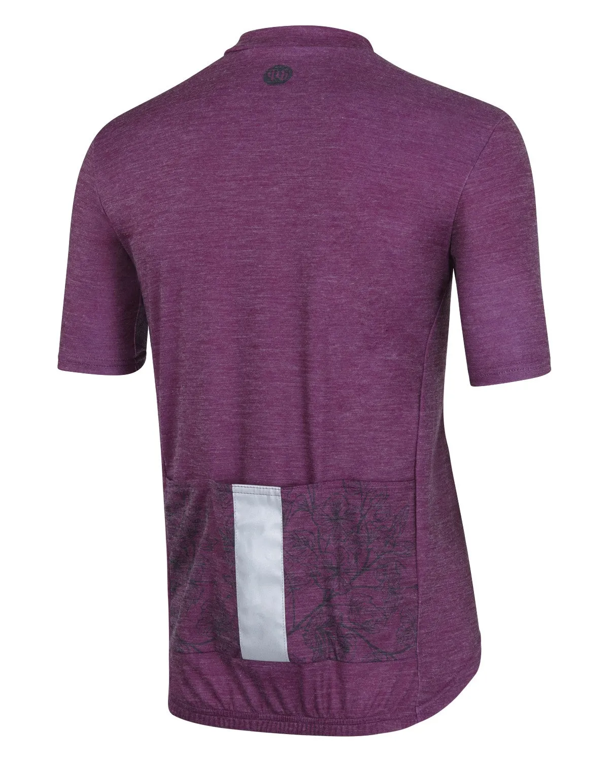 MB Wear Gravel Nature Violet Flowers cykeltröja ullblandning