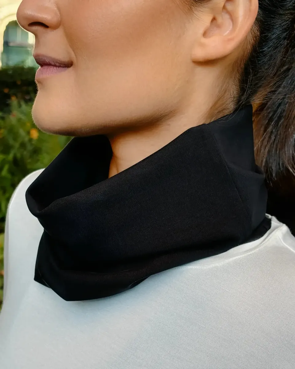 Tripulse Tencel halsvärmare buff midnight black sval