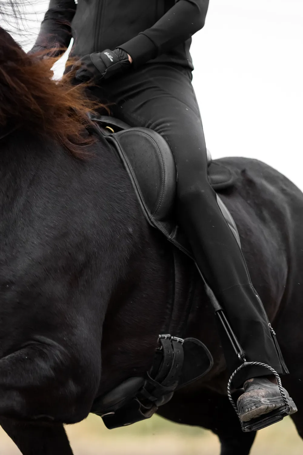 ZacZess BootCut Performance Breeches Ridbyxor Svart hög midja