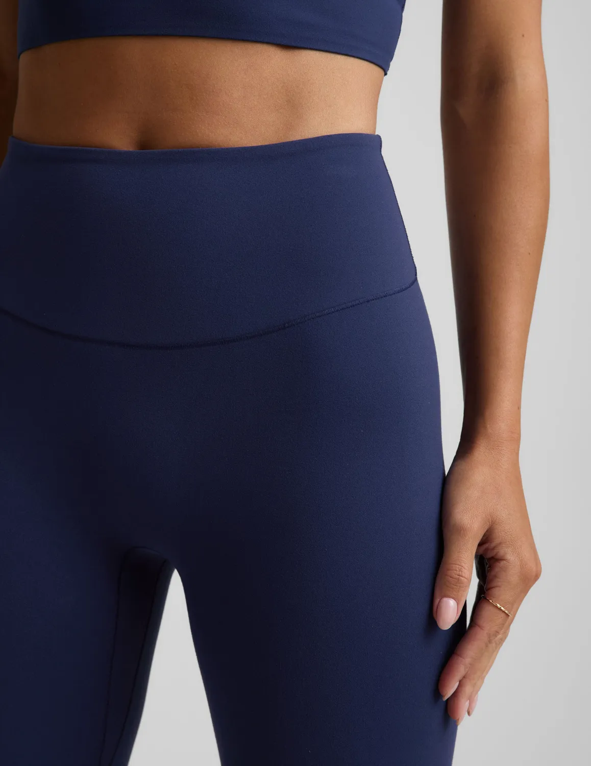 Beyond Yoga Glowzone High Waisted Midi Leggings Deep Ocean blå