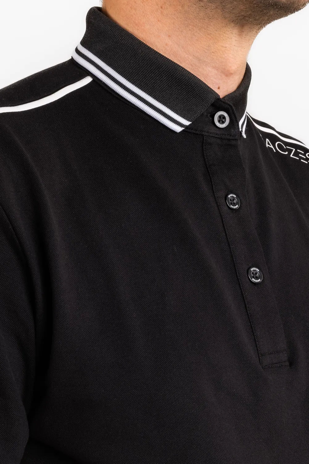ZacZess Cortina Men's Polo pikétröja herr svart luftig