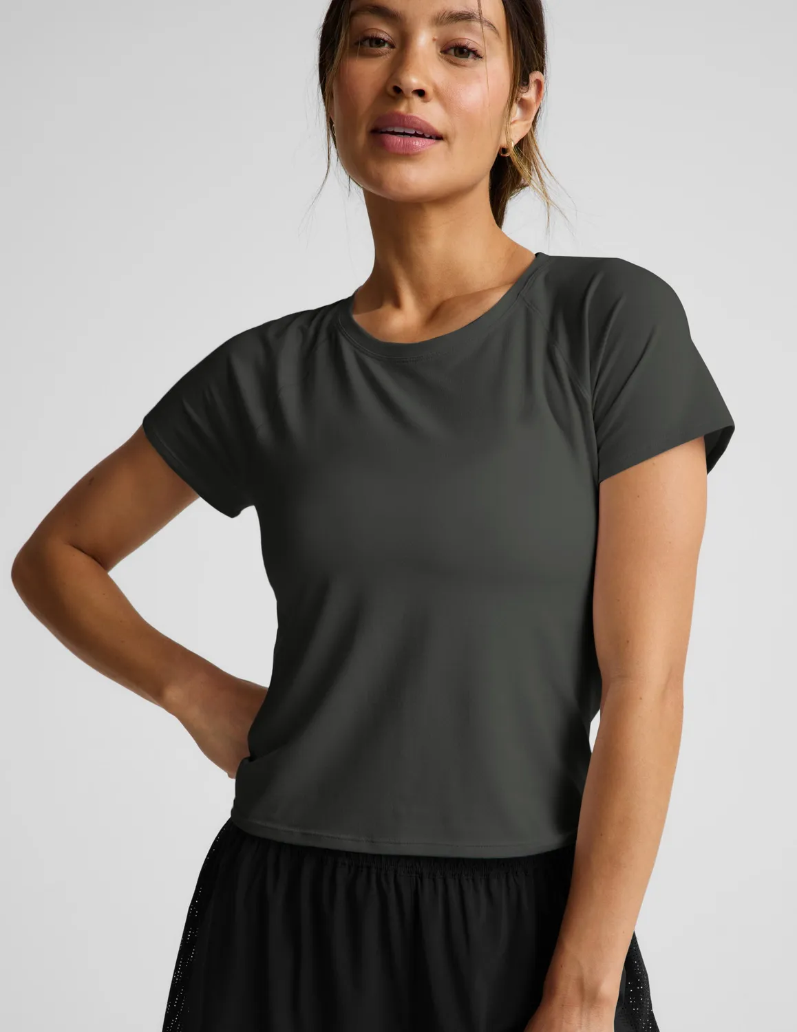 Beyond Yoga Breezeweight Active Short Sleeve Tee t-shirt Slate Green sval