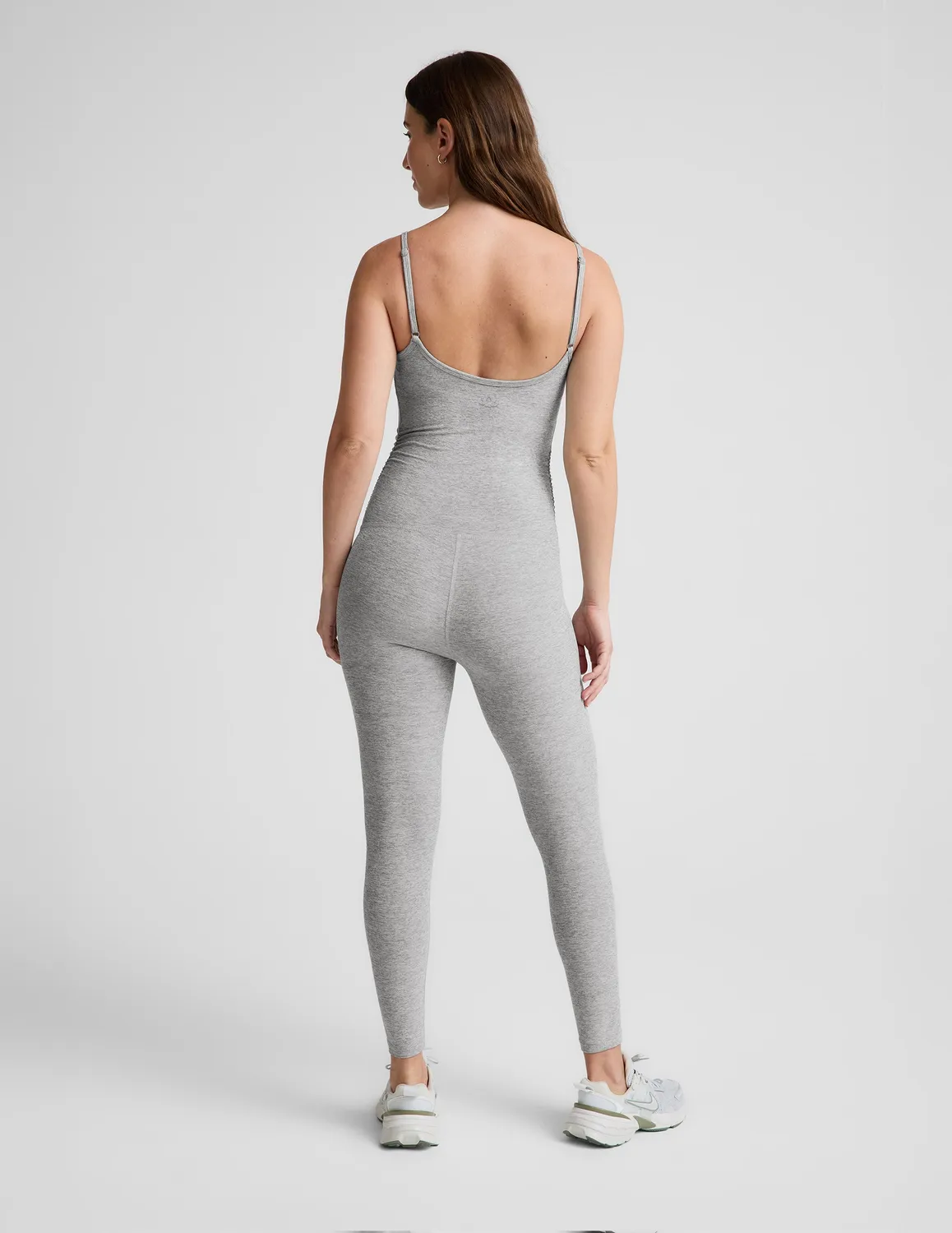 Beyond Yoga Spacedye Uplevel gravidjumpsuit grå mediumstöd