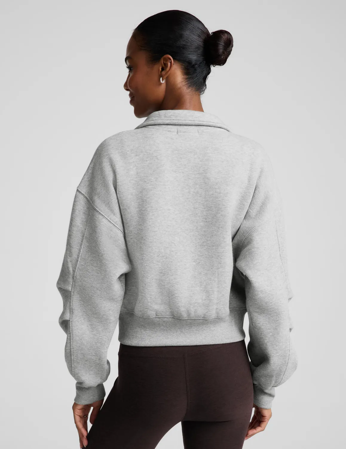 Beyond Yoga LuxeFleece 2.0 Double Zip Jacket Jacka Heather Gray