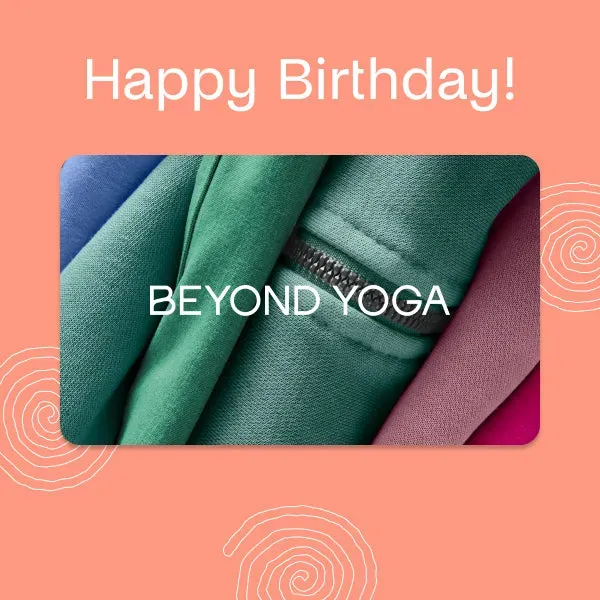 Beyond Yoga Digital Gift Card presentkort Happy Birthday