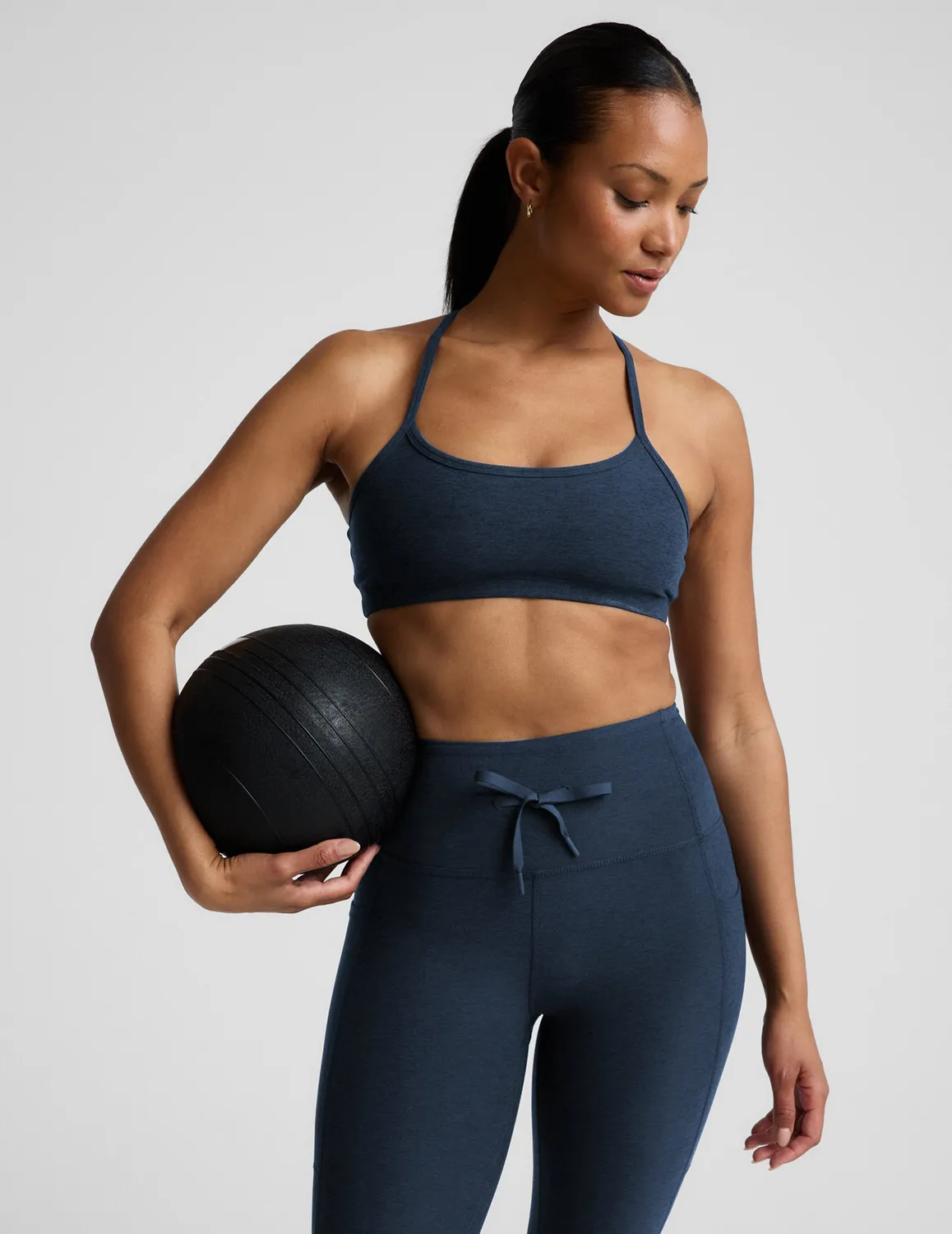 Beyond Yoga Spacedye Go Pocket Midi leggings marinblå ficka