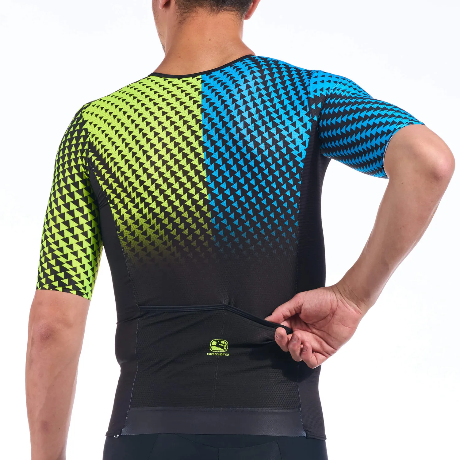 Giordana Vero Pro tritopp blue yellow aerodynamisk