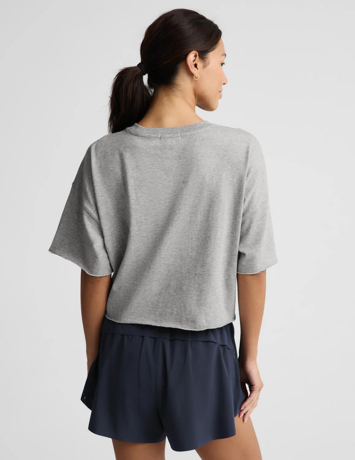 Beyond Yoga SoftKnit Better Than Ever Cropped t-shirt grå bomull