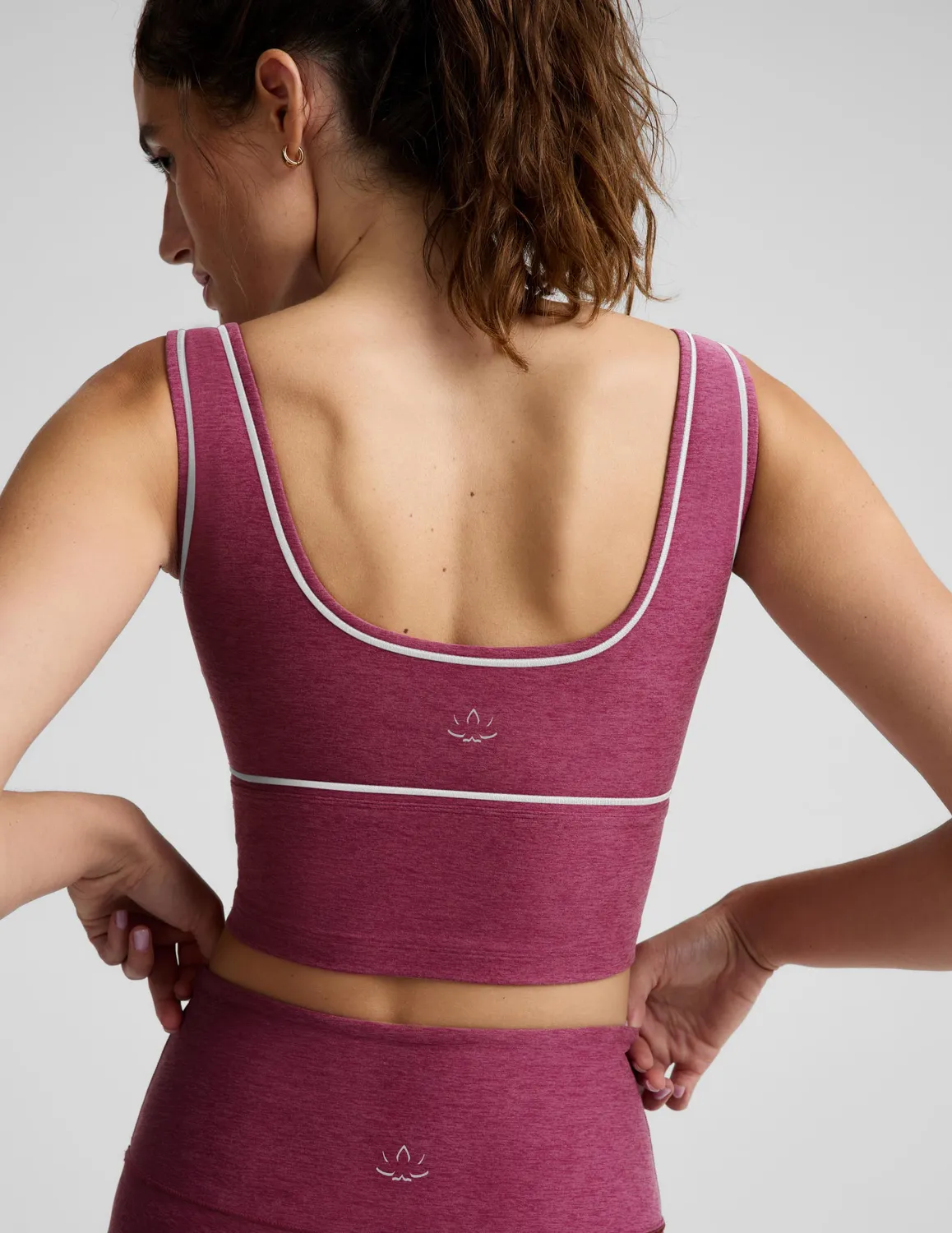 Beyond Yoga Spacedye Dynamic linne Pomegranate Heather croppad
