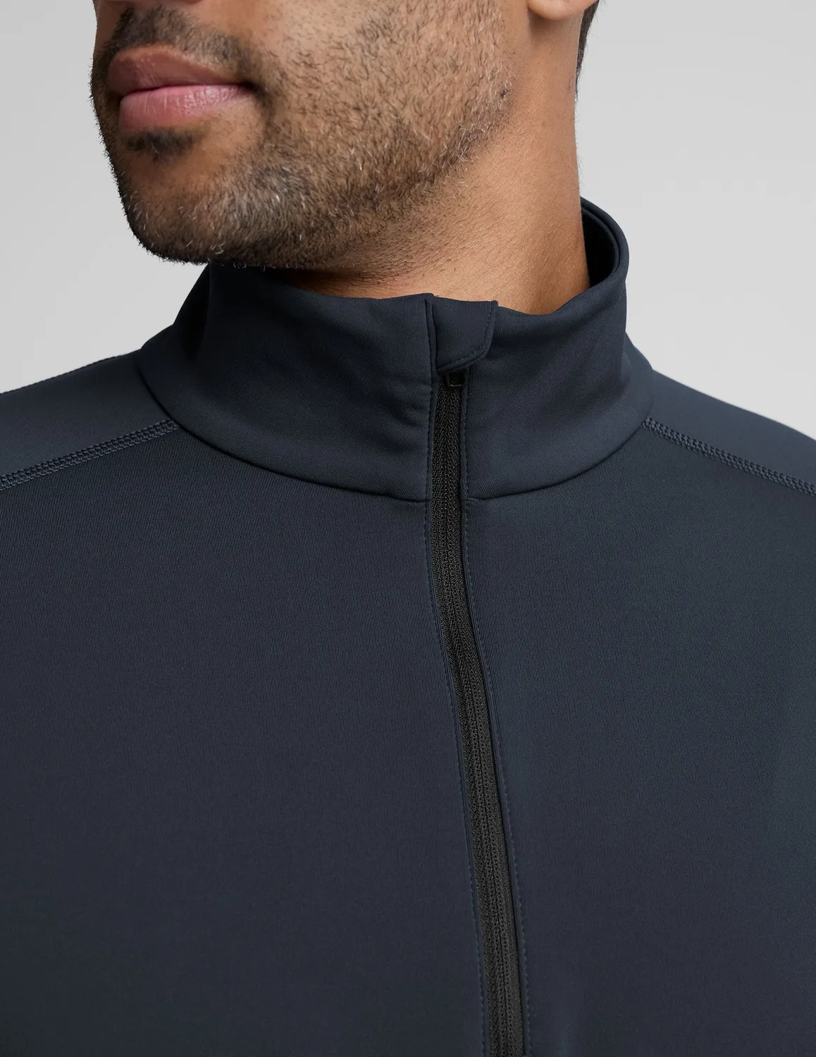 Beyond Yoga Pacer Fleece Quarter Zip tröja Navy borstad