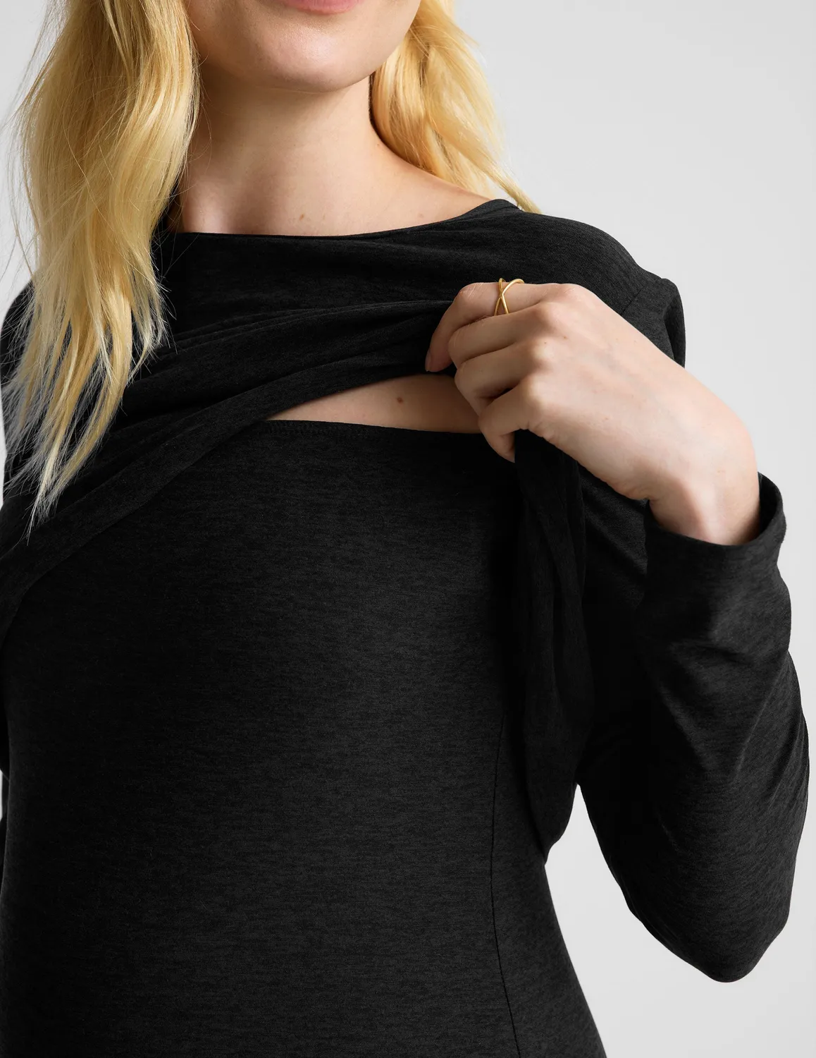 Beyond Yoga Featherweight Under Wraps amningströja Darkest Night