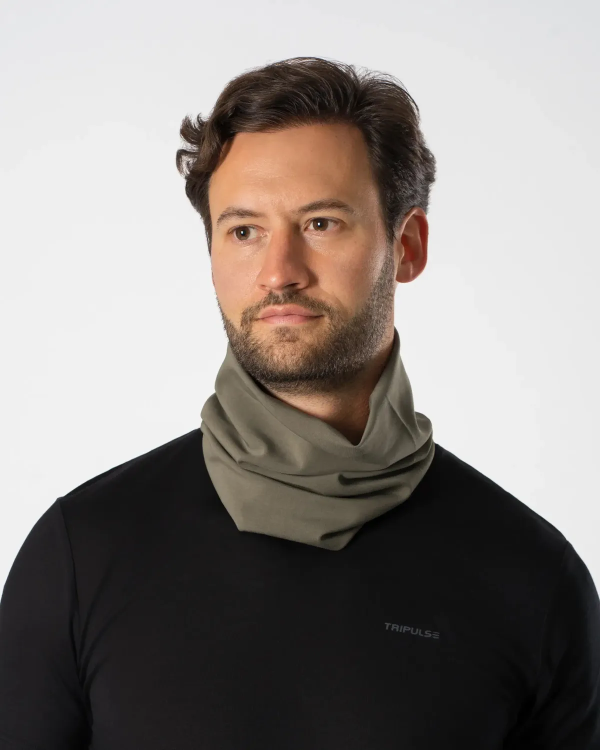 Tripulse Tencel halsvärmare buff midnight black sval