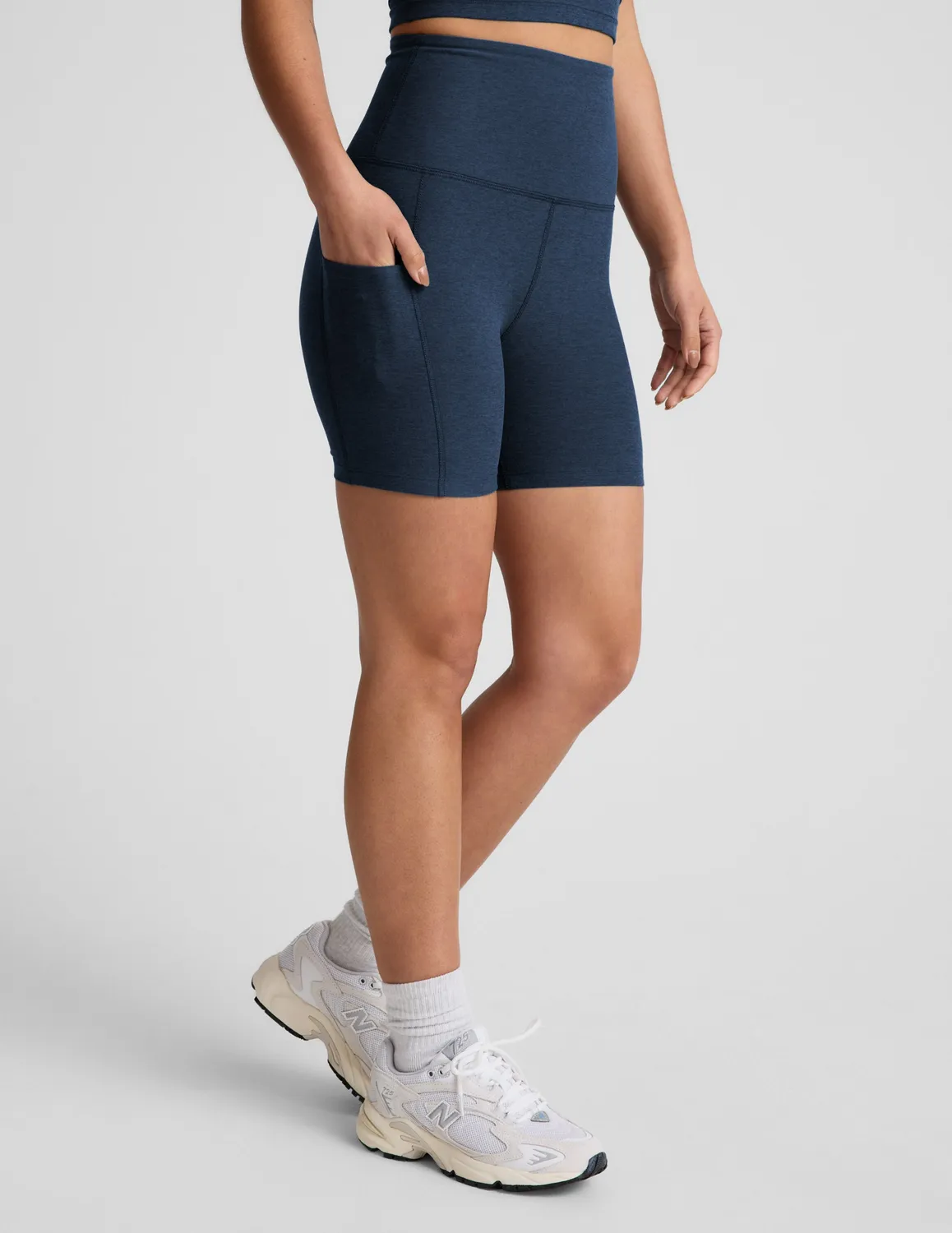 Beyond Yoga Spacedye Keep Pace 5 shorts Nocturnal Navy mjuk