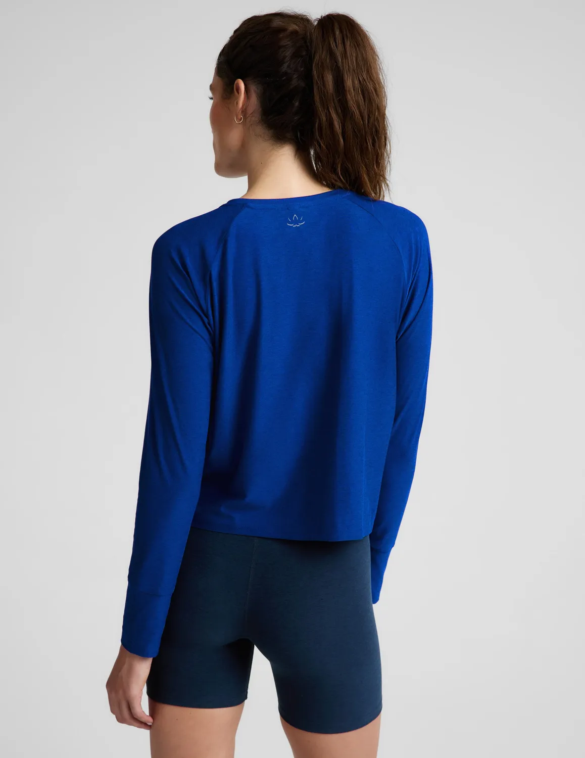 Beyond Yoga Featherweight Daydreamer Pullover långärmad tröja ultra blue lätt