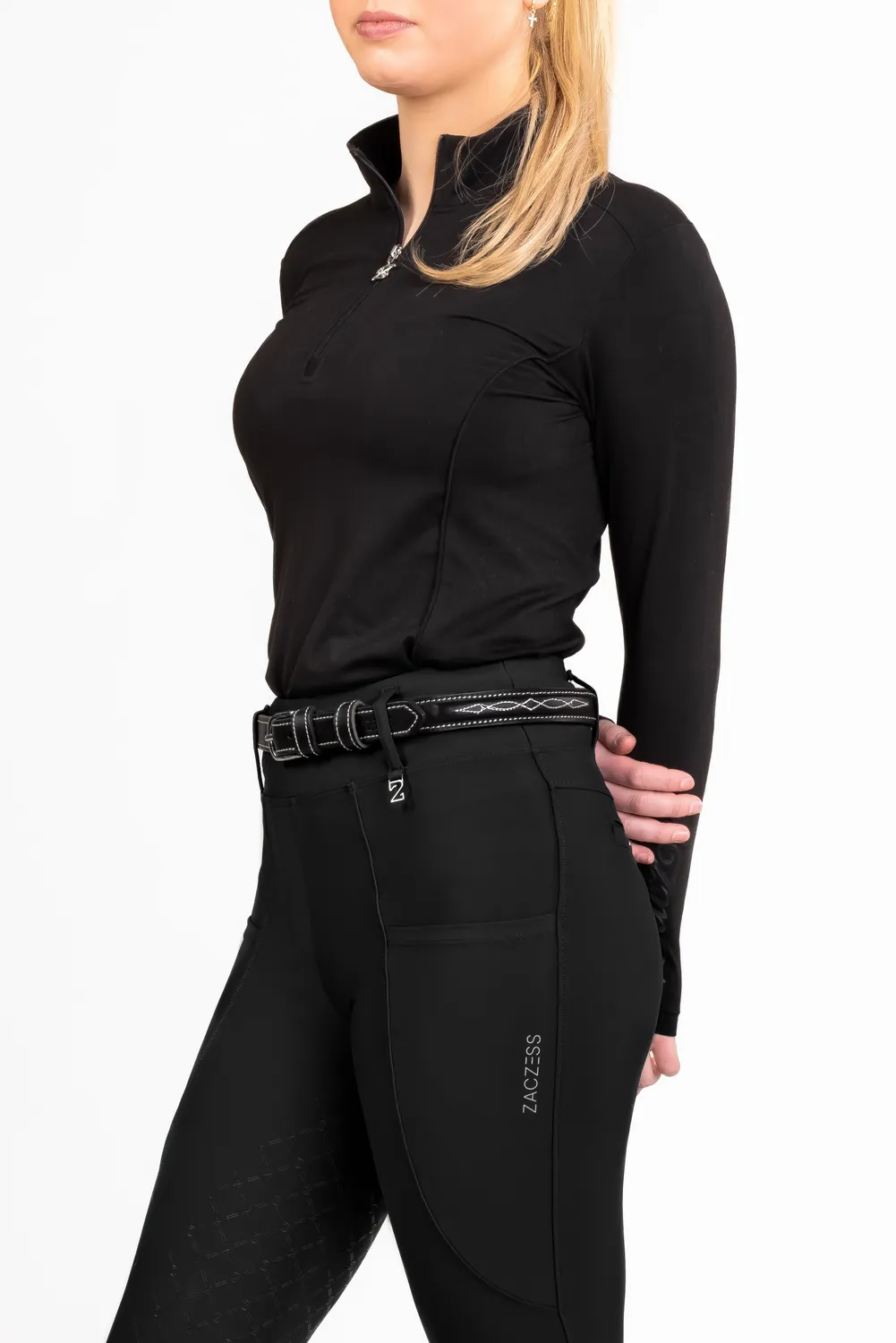 ZacZess YR Valencia Black Base Layer halvzip snabbtorkande