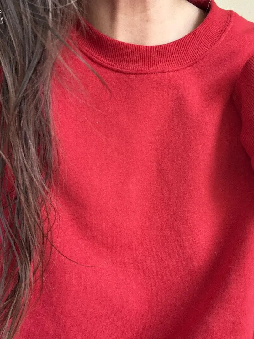 Beyond Yoga LuxeFleece Oversized Sweatshirt Chili Red mjuk