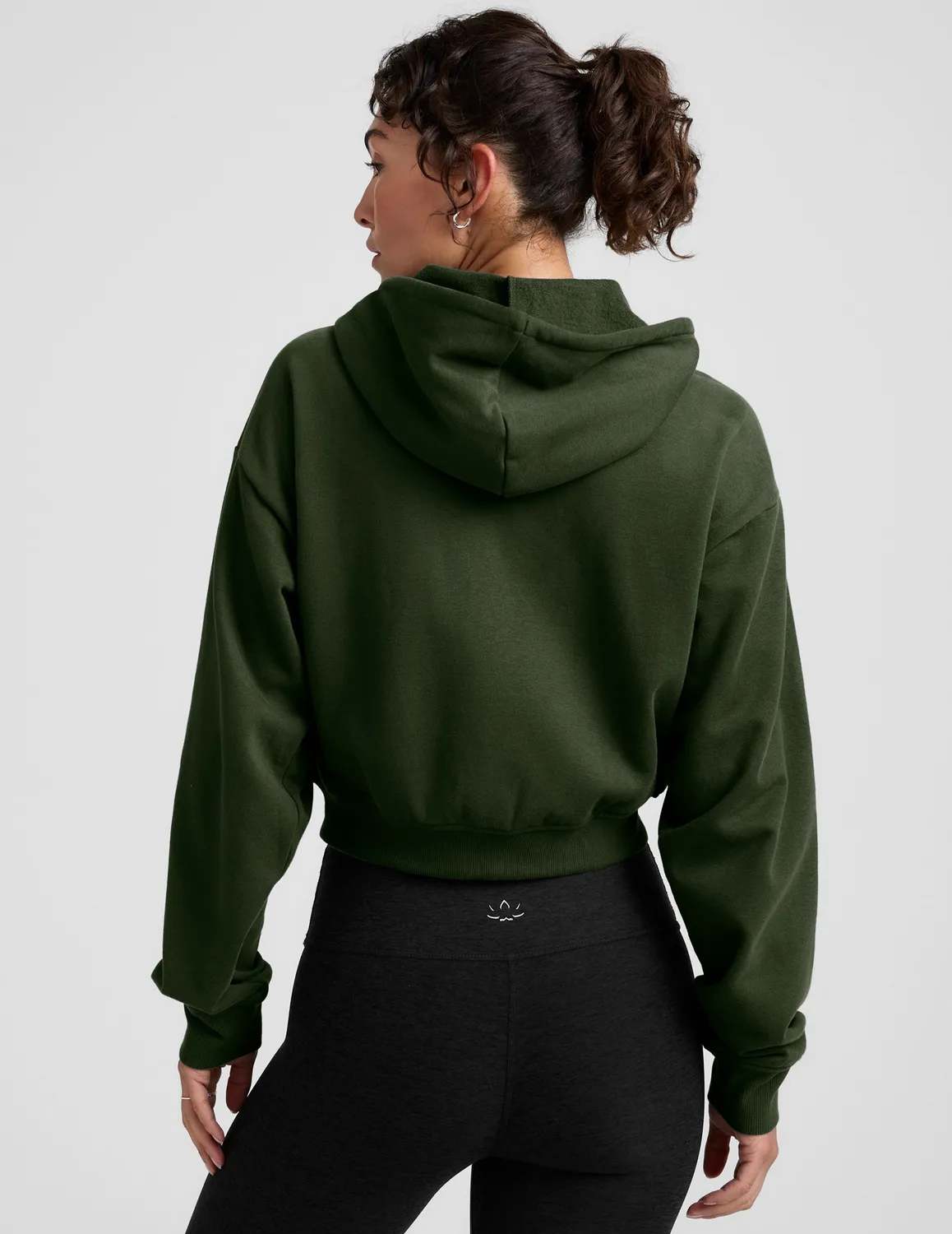Beyond Yoga LuxeFleece Zip Up Hoodie hoodie Dark Olive avslappnad