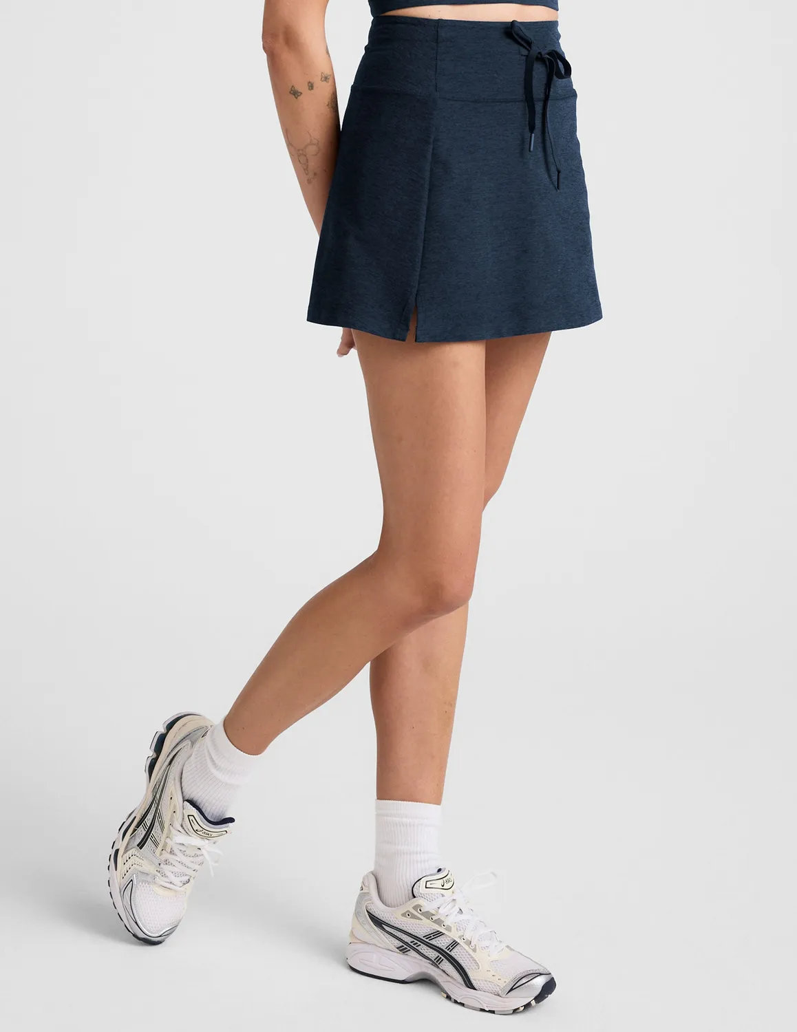 Beyond Yoga Spacedye Go Pocket Skirt skort Nocturnal Navy med fickor