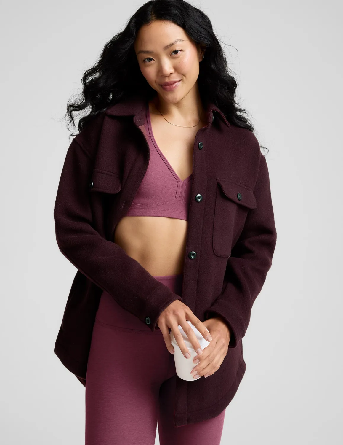 Beyond Yoga Spacedye Lift Your Spirits Bra sportbehå Mauve