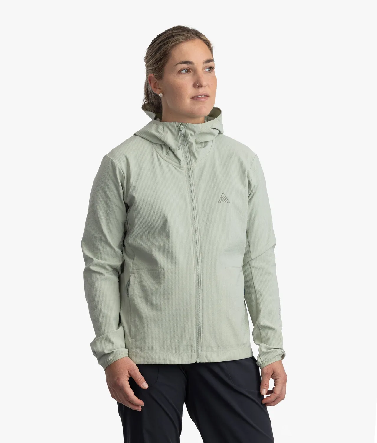 7MESH Spruce hoody dam svart luvtröja