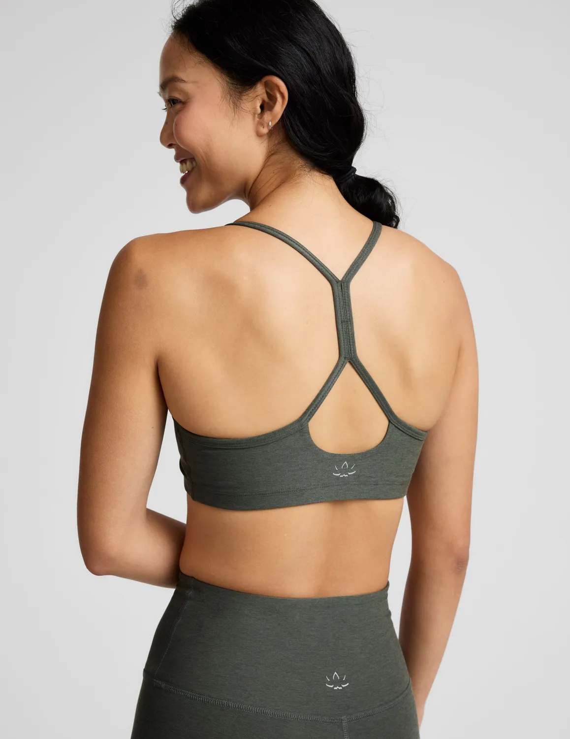 Beyond Yoga Spacedye Slim Racerback sportbh Dusty Forest mörkgrön