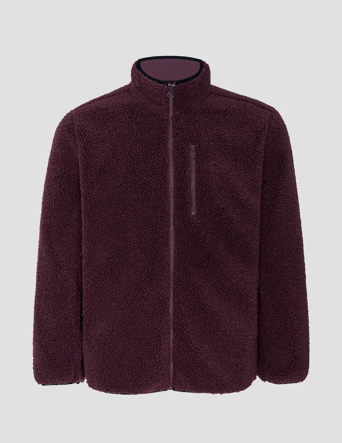 Beyond Yoga Boucle Fleece zipjacka Deep Maroon varm