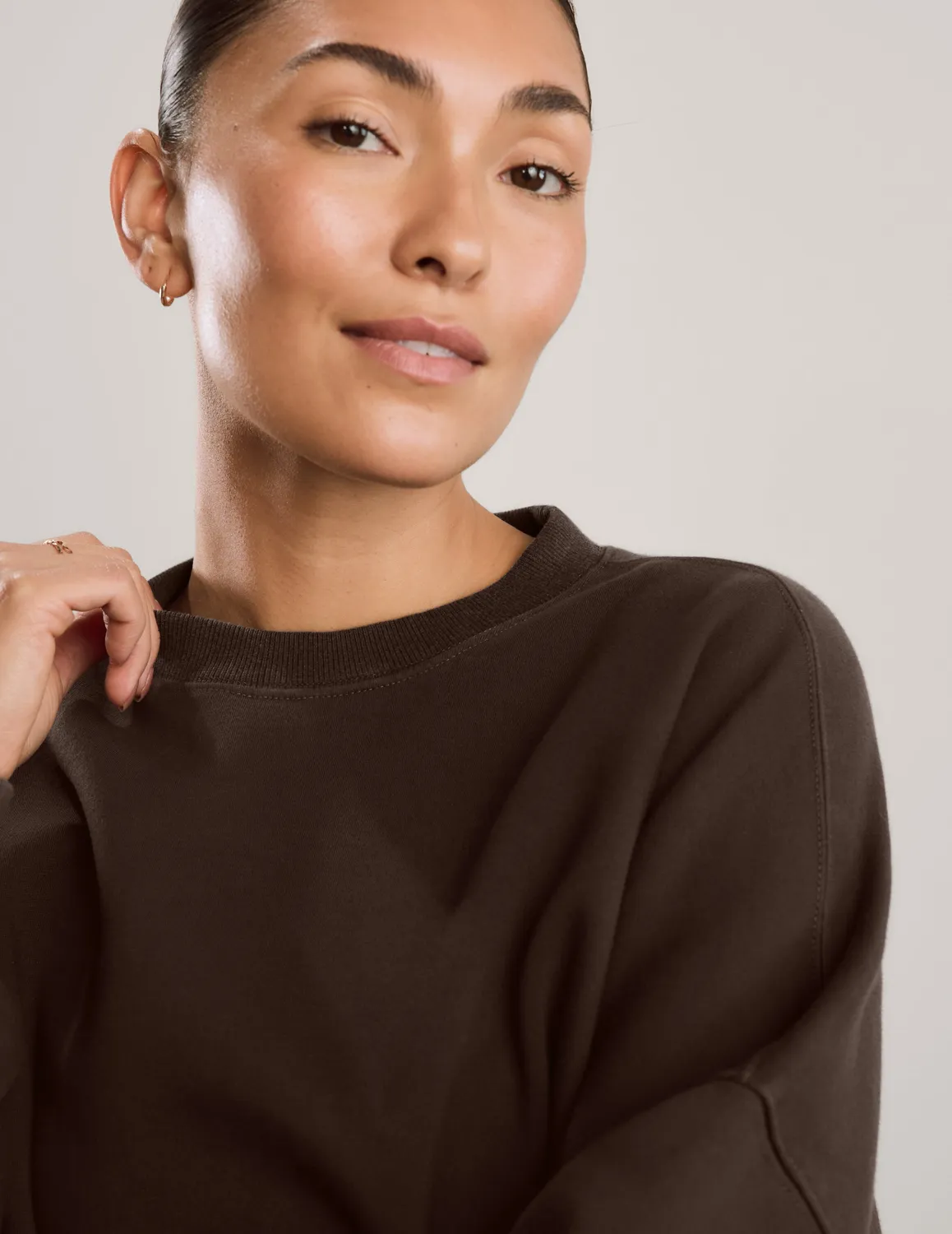 Beyond Yoga LuxeFleece 2.0 Oversized sweatshirt Dark Chocolate