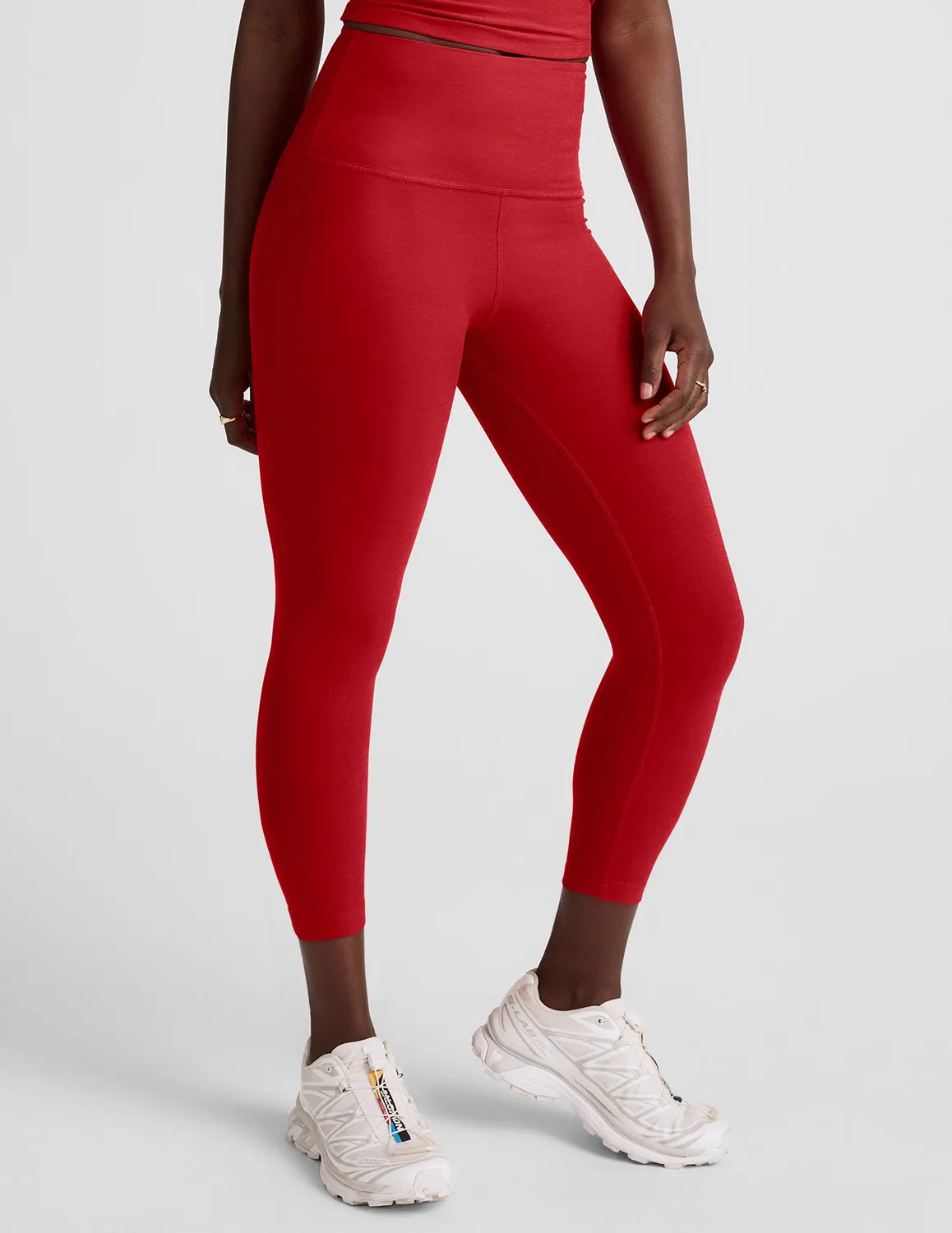 Beyond Yoga Spacedye Walk And Talk caprileggings Holly Red Heather
