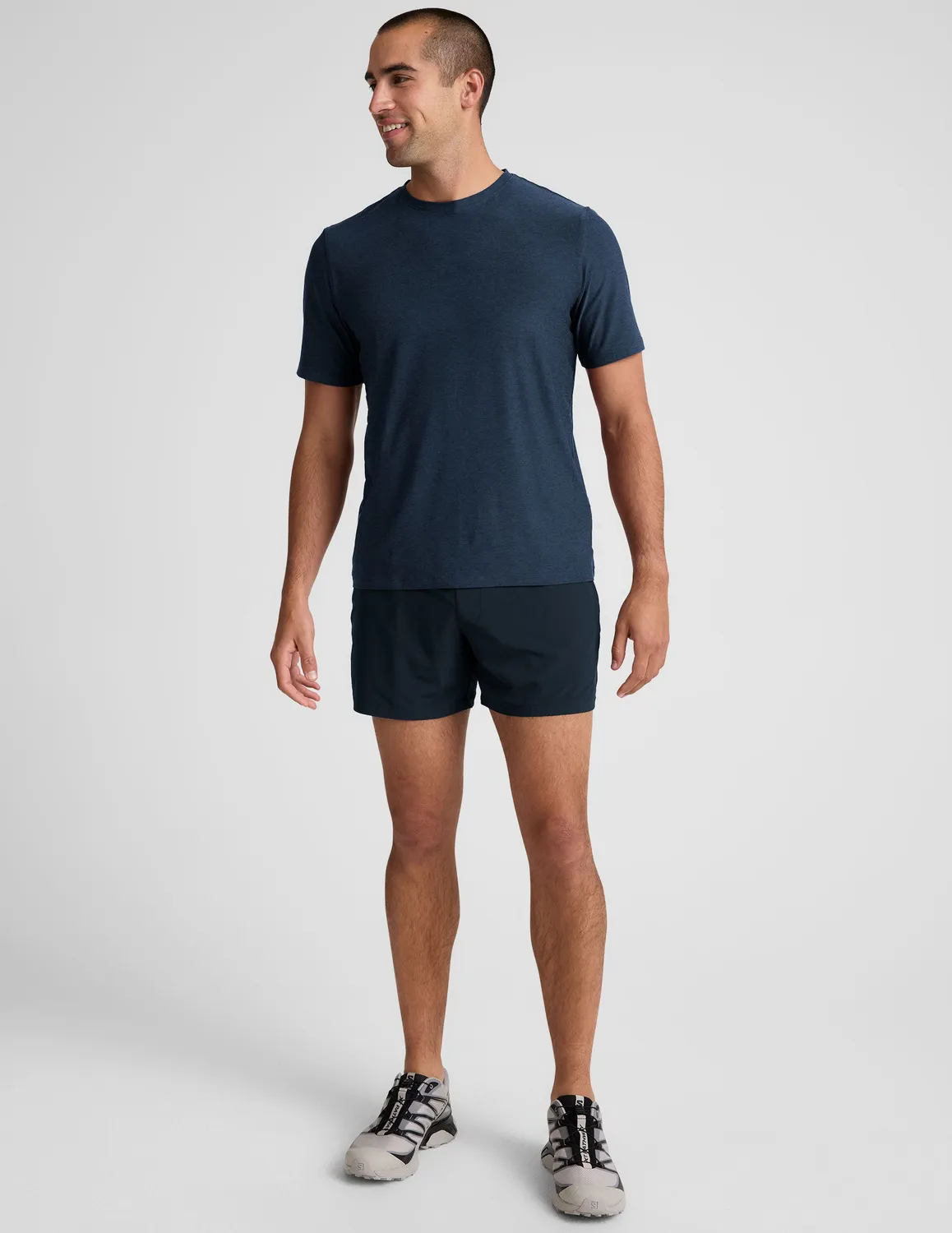 Beyond Yoga Always Beyond Crew t-shirt herr Nocturnal Navy