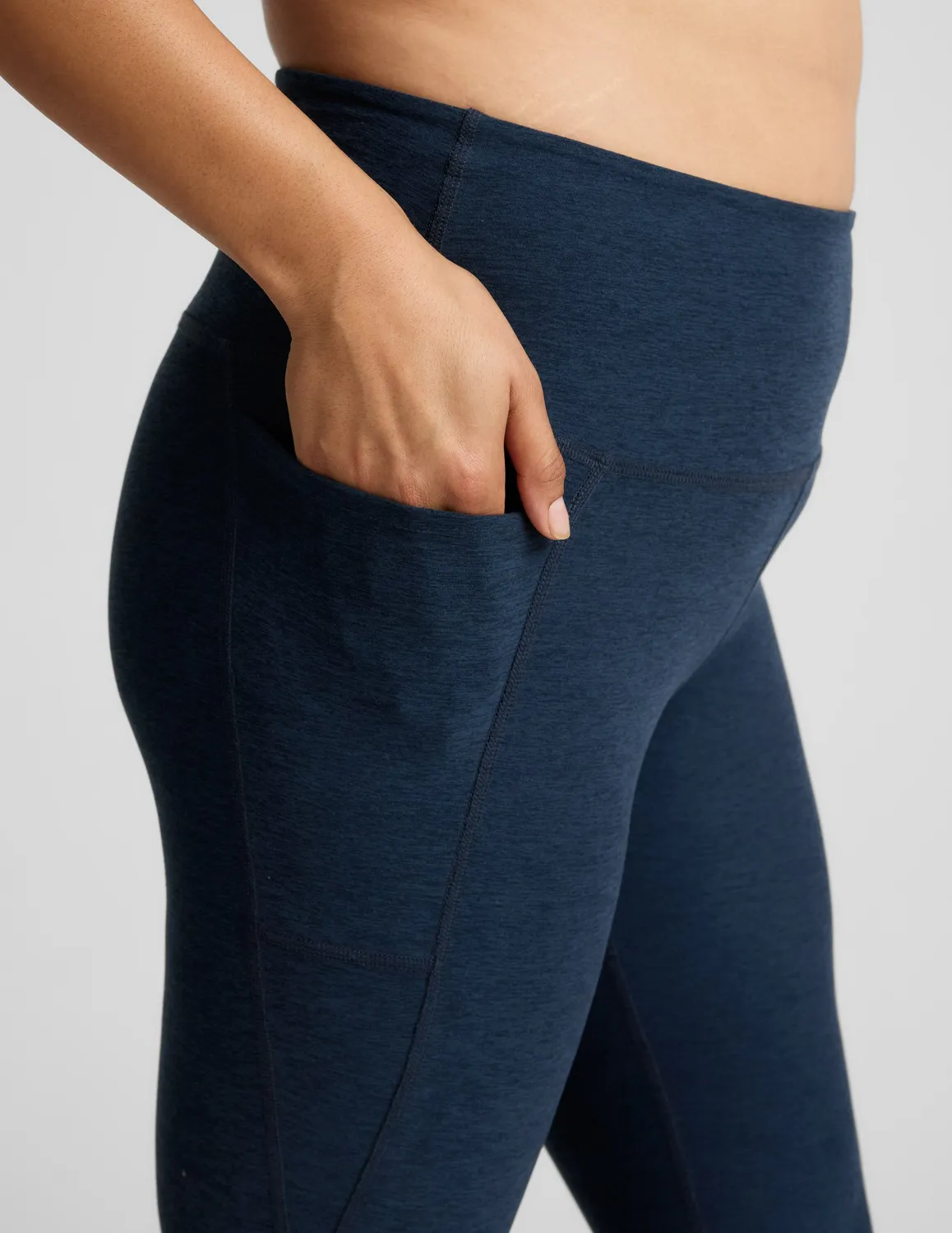 Beyond Yoga Spacedye Out Of Pocket Midi Legging träningstights mörkblå ficka