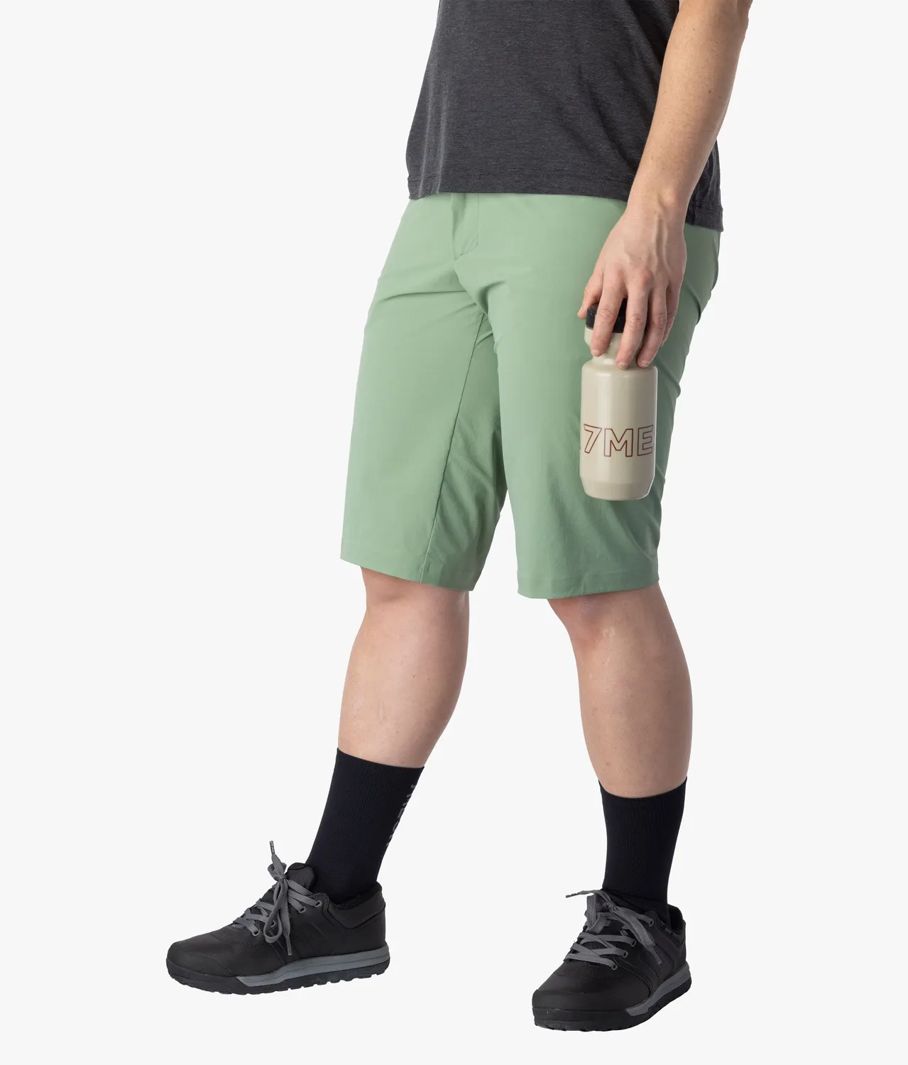 7MESH Farside Long damshorts Svart knälånga