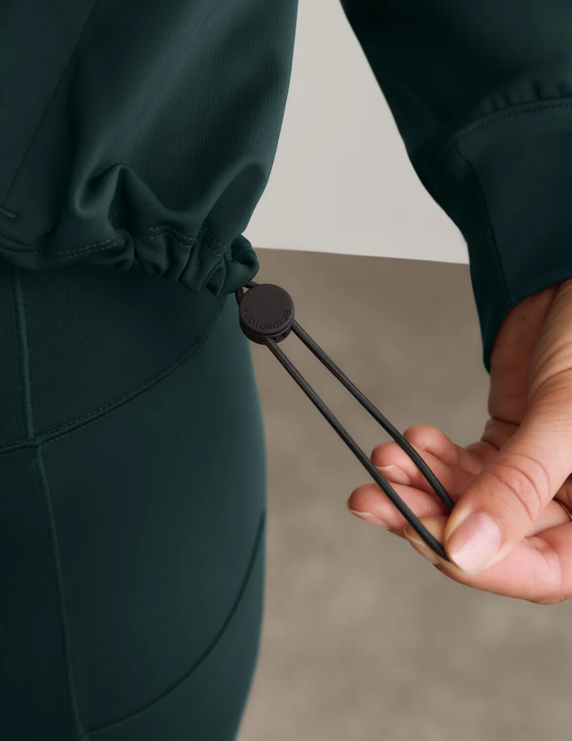 Beyond Yoga Pacer Fleece-Backed hoodie mörkgrön fodrad