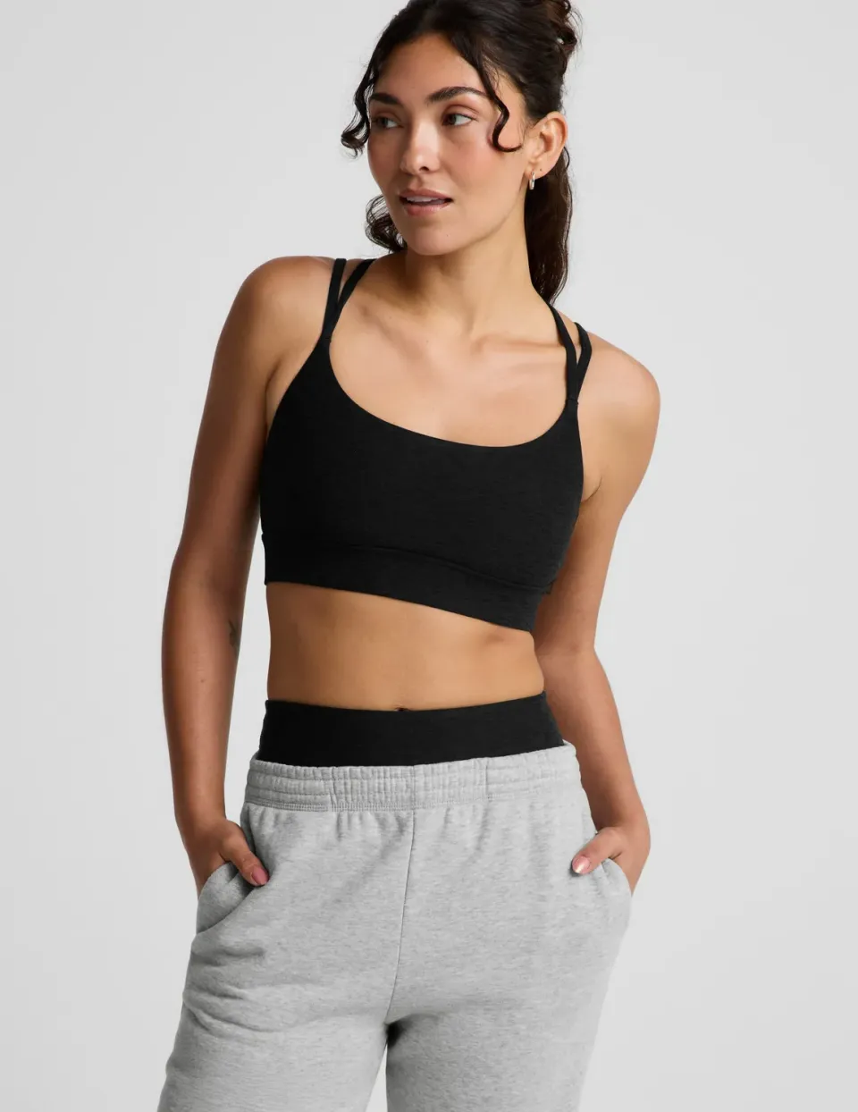 Beyond Yoga Spacedye Back To It Strappy sportbh Darkest Night mjuk
