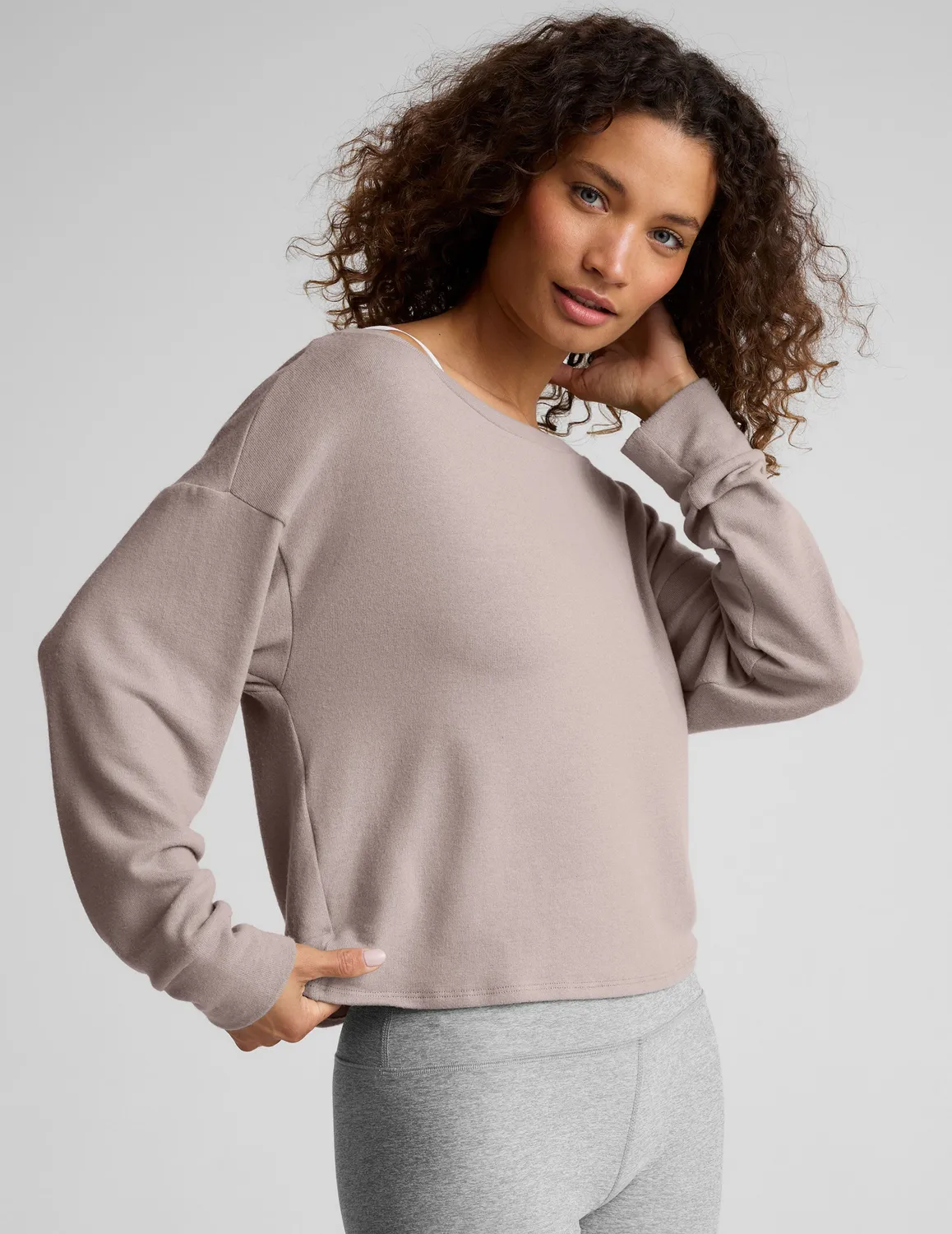 Beyond Yoga Let Loose Pullover tröja Oatmeal lös