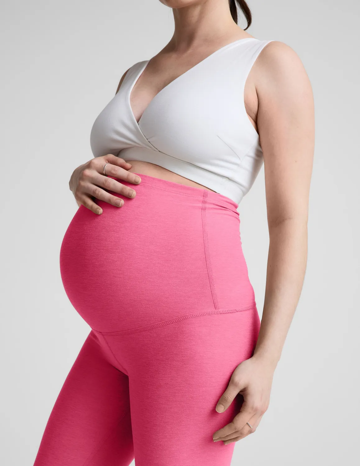 Beyond Yoga Spacedye Love the Bump Midi leggings Luscious Pink gravid