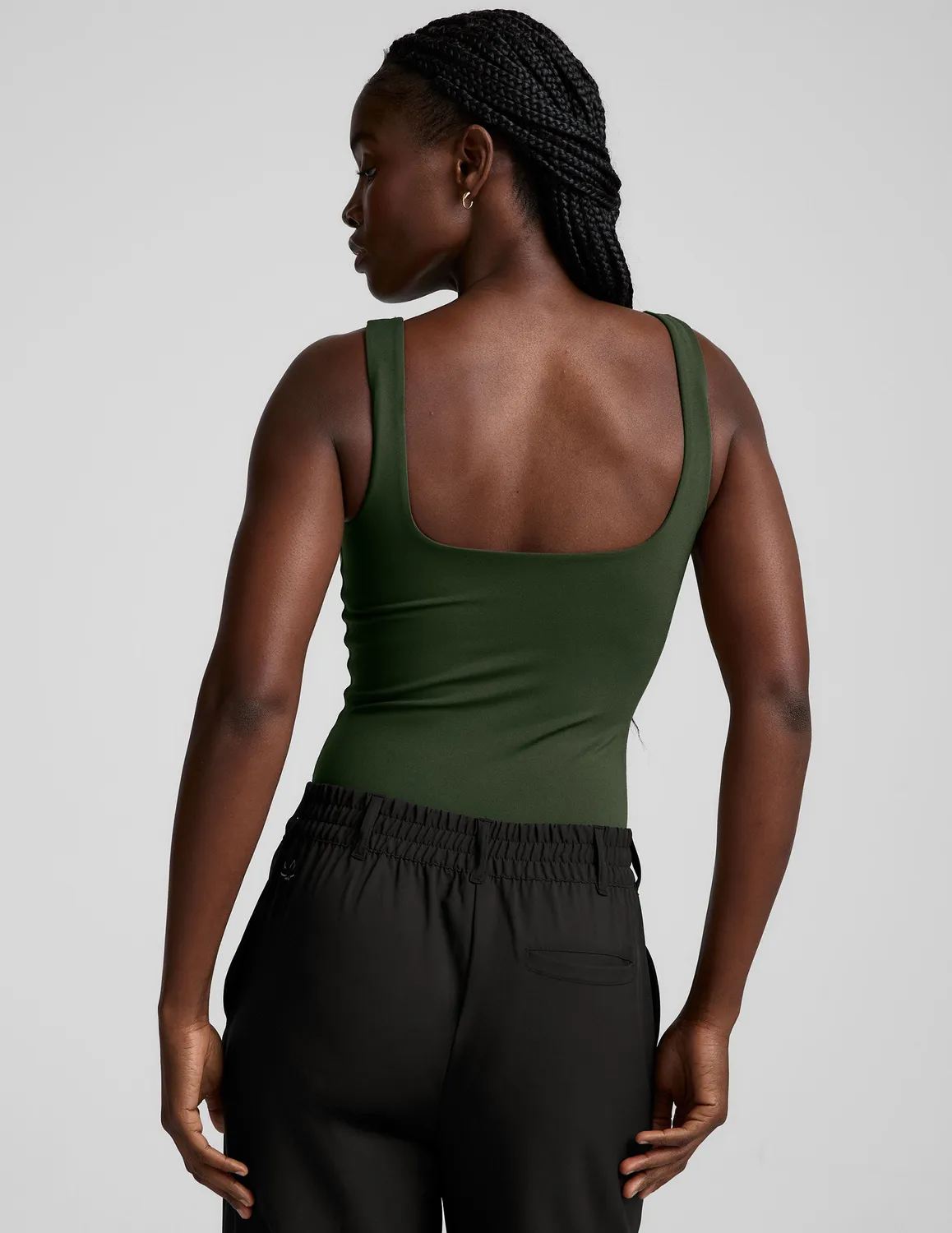 Beyond Yoga Base Tank Bodysuit body mörk oliv tight