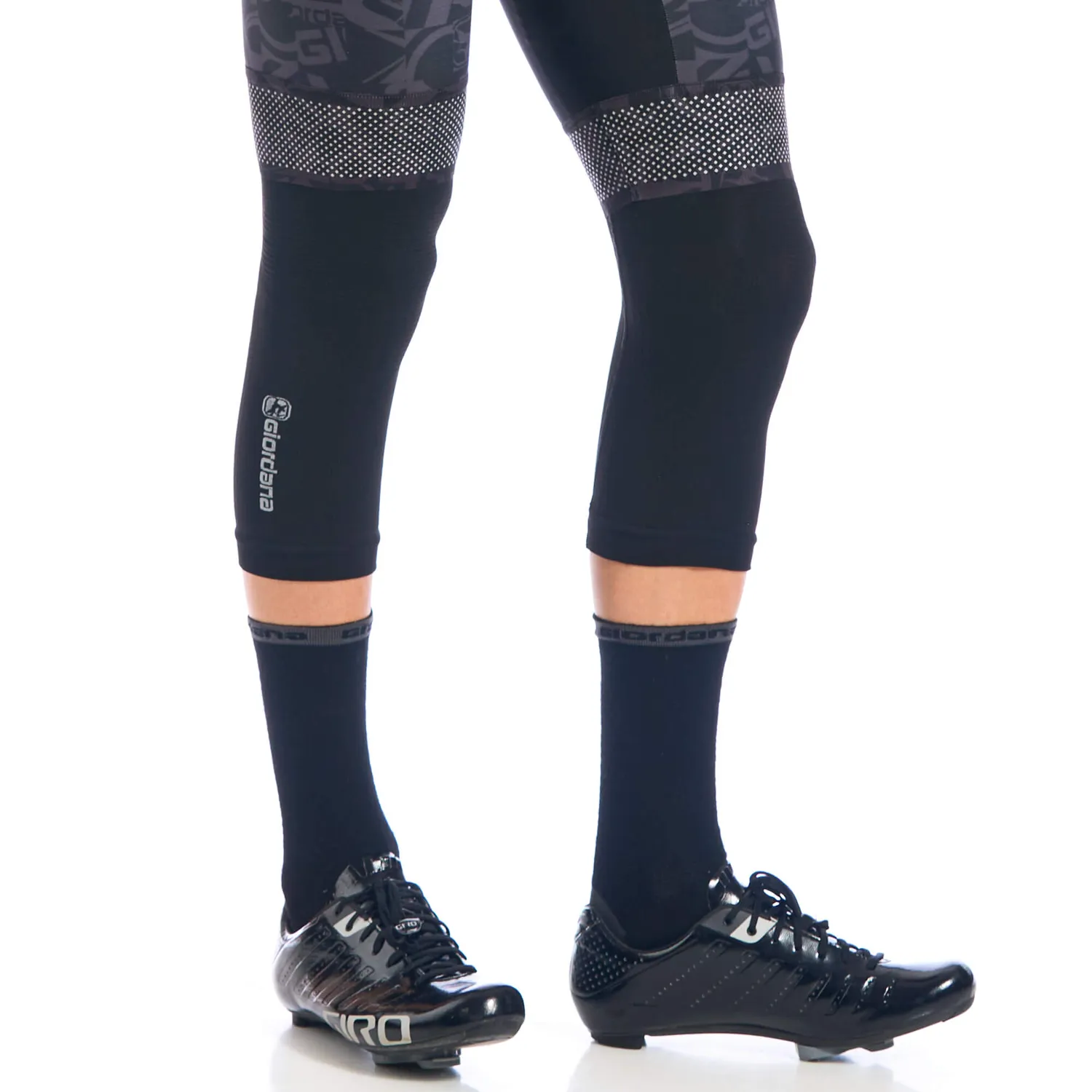 Giordana Knitted Dryarn knävärmare svart sömlösa
