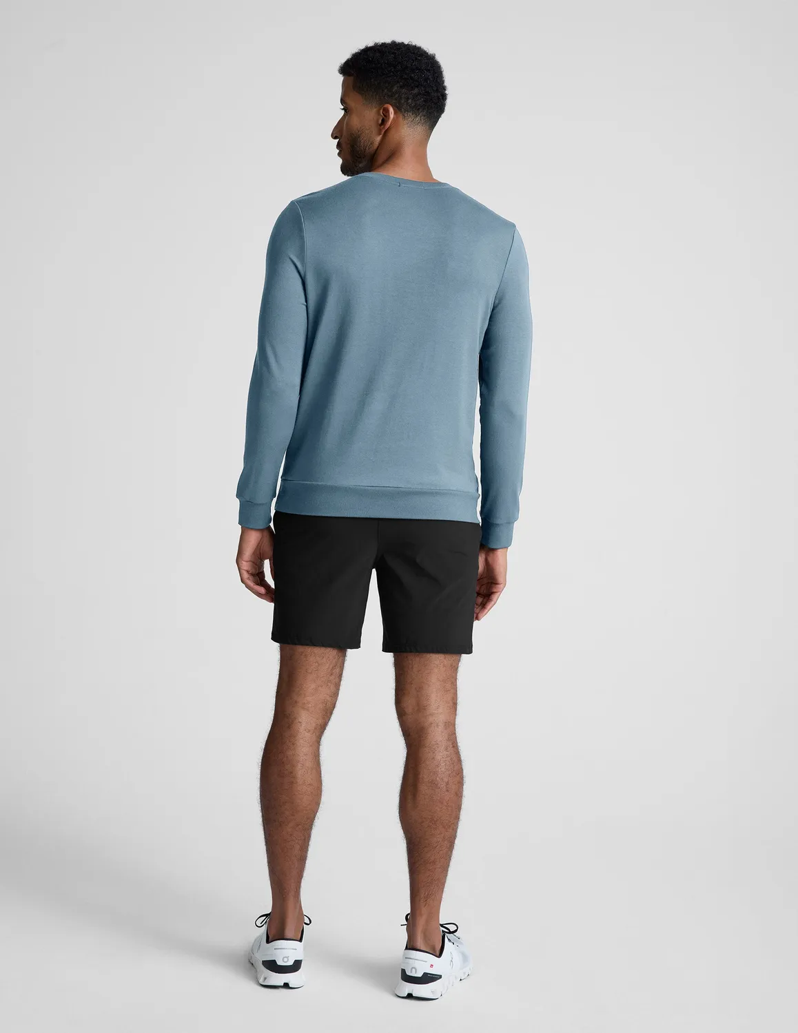 Beyond Yoga Always Beyond Crew Pullover Sweatshirt Harbor Blue