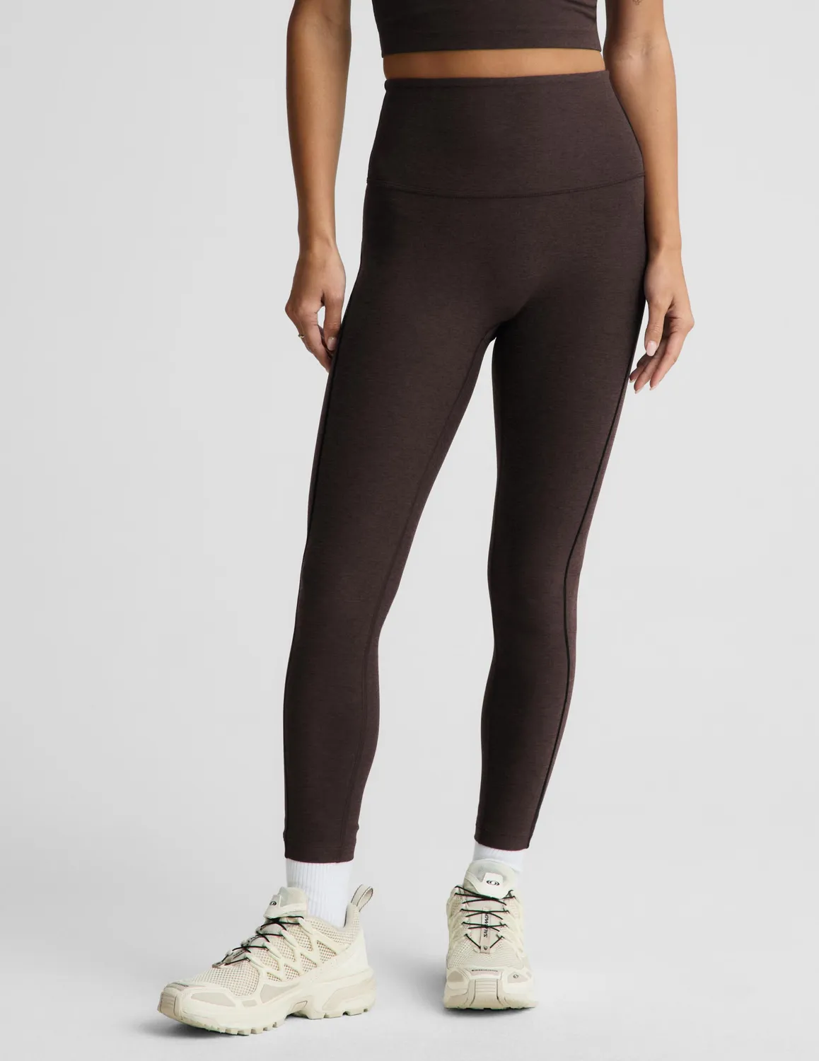 Beyond Yoga Spacedye Dynamic High Waisted Tights Dark Chocolate midi